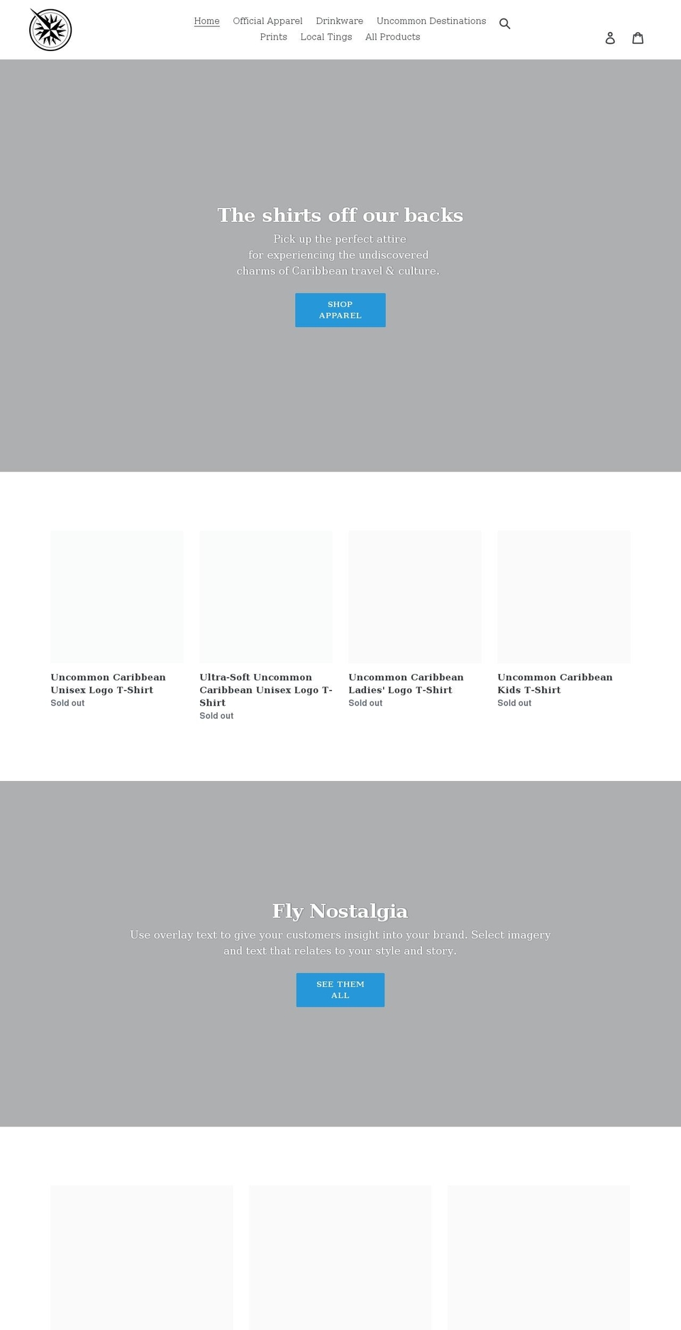 uncommoncaribbeanshop.com shopify website screenshot