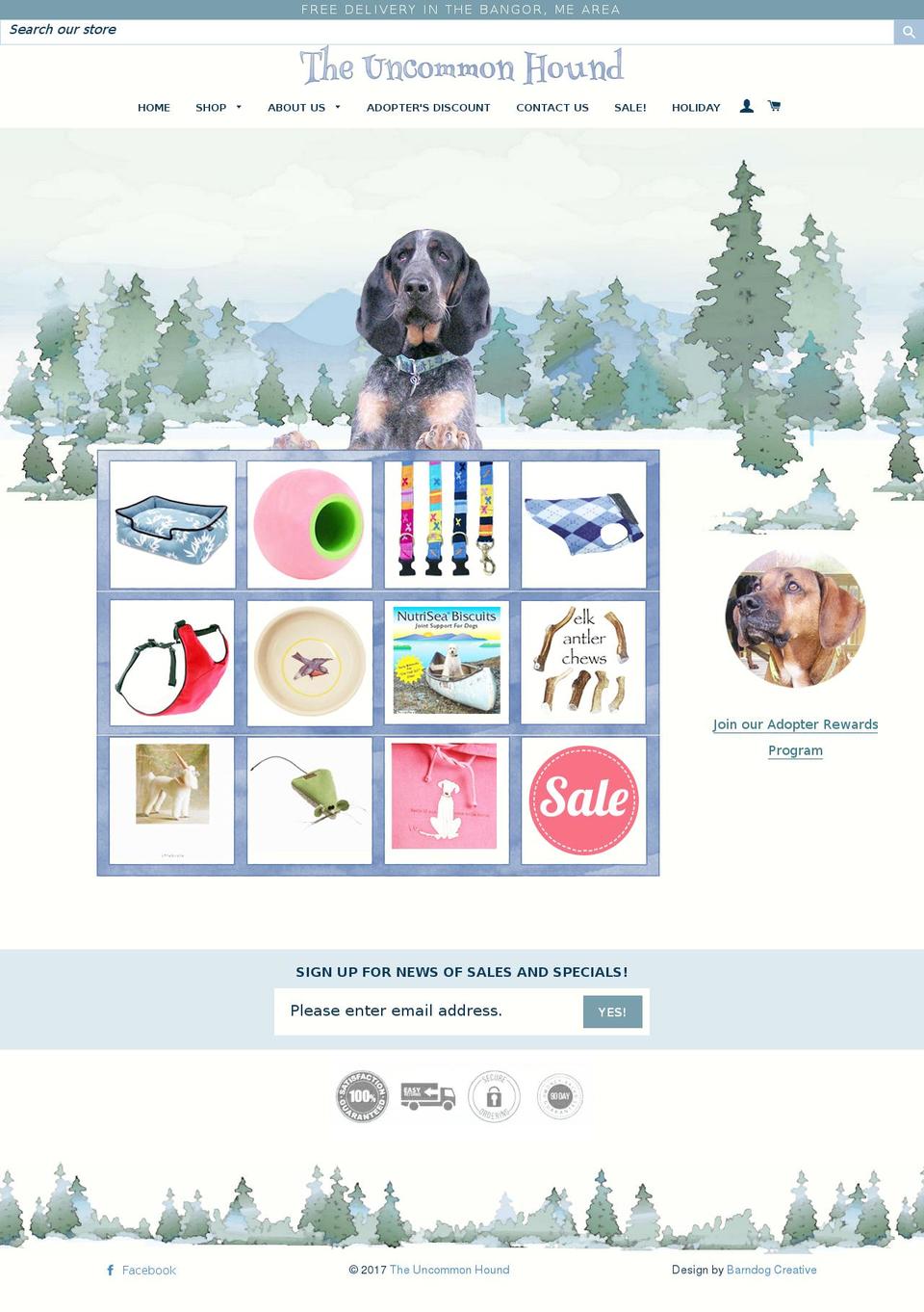 uncommonhound.com shopify website screenshot