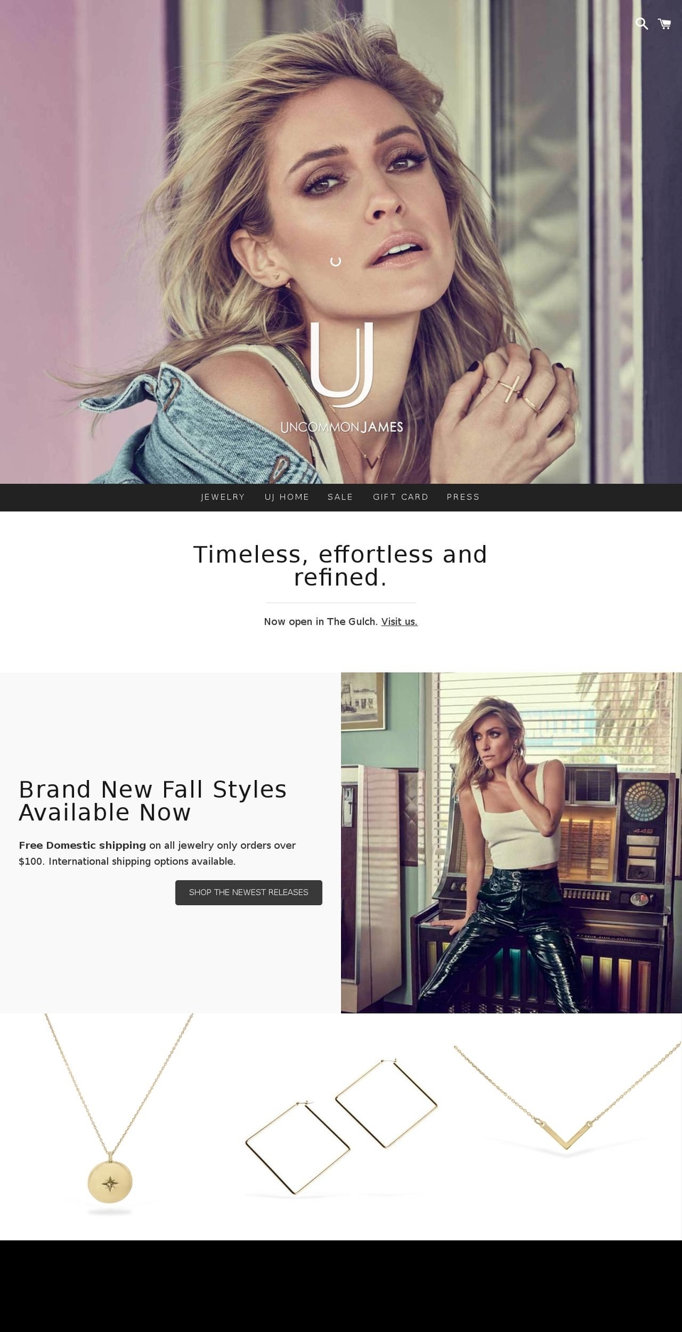 uncommonjames.com shopify website screenshot