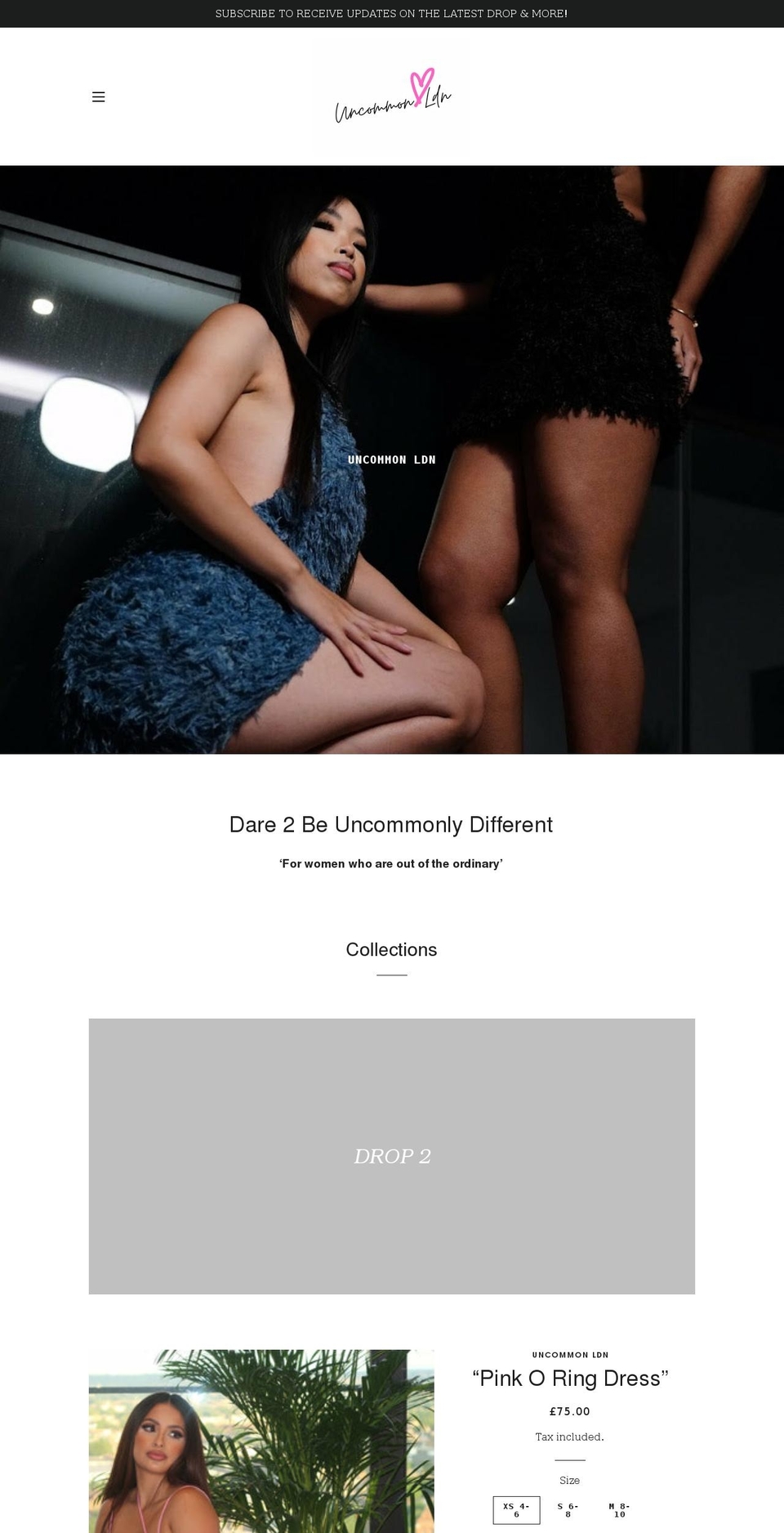 uncommonldn.co.uk shopify website screenshot