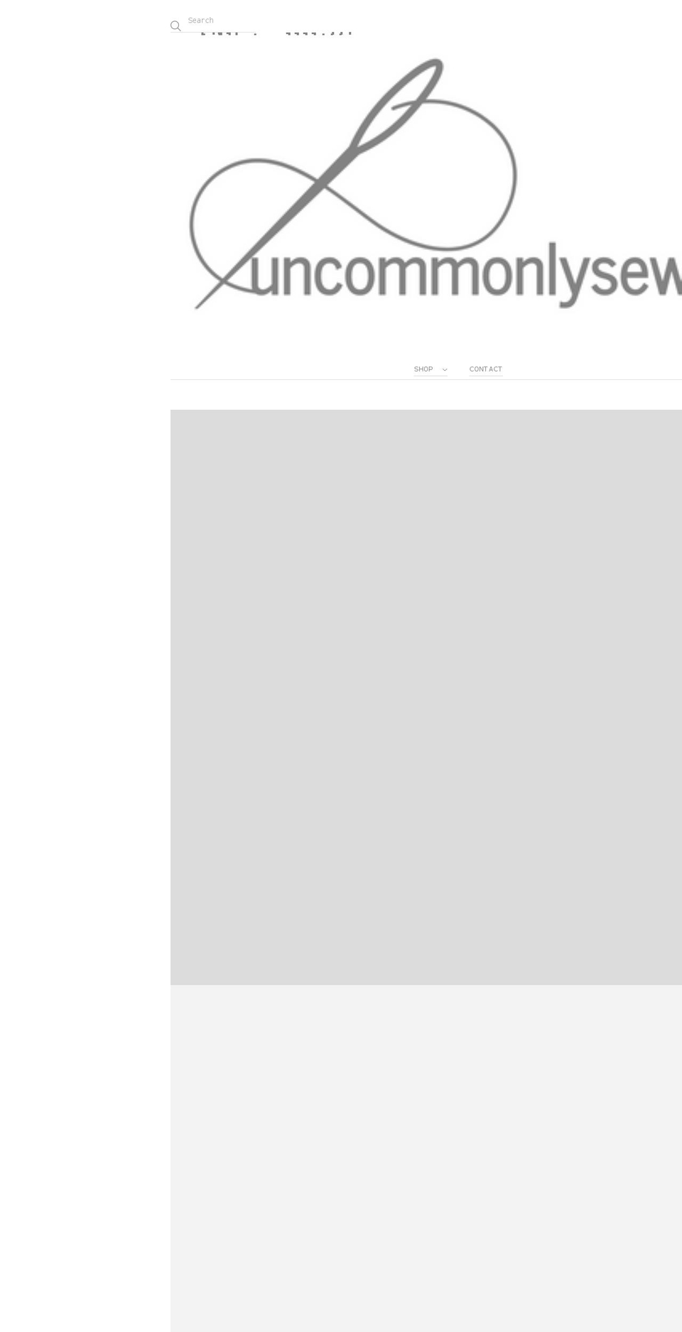 uncommonlysewn.com shopify website screenshot