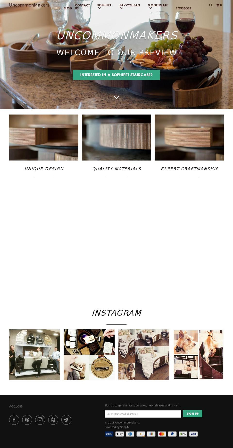 uncommonmakers.com — Shopify storefront screenshot