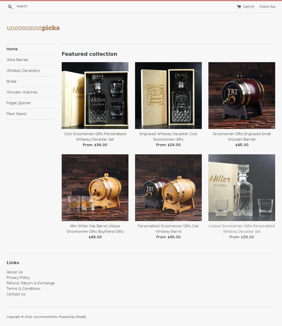 uncommonpicks.com shopify website screenshot