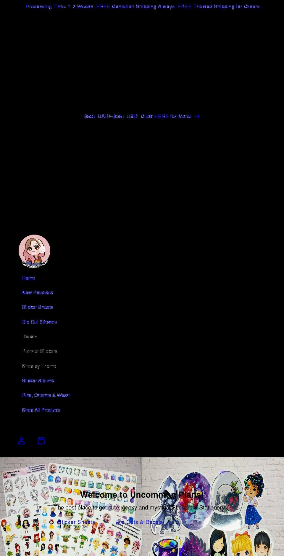 uncommonplans.ca shopify website screenshot