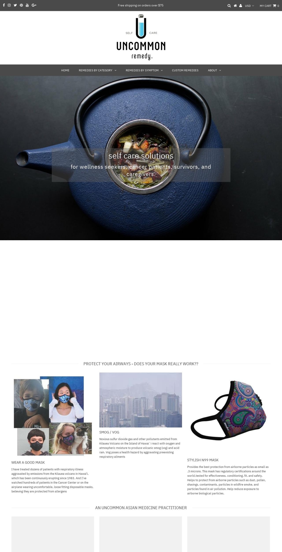 uncommonremedy.com — Shopify storefront screenshot