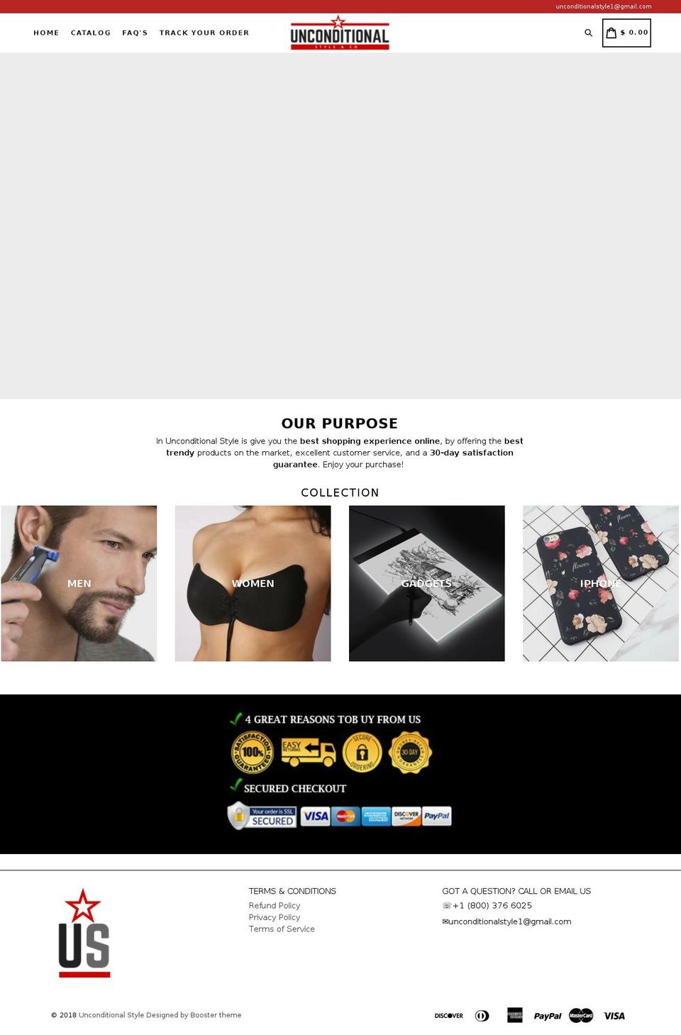unconditionalstyle.com — Shopify storefront screenshot