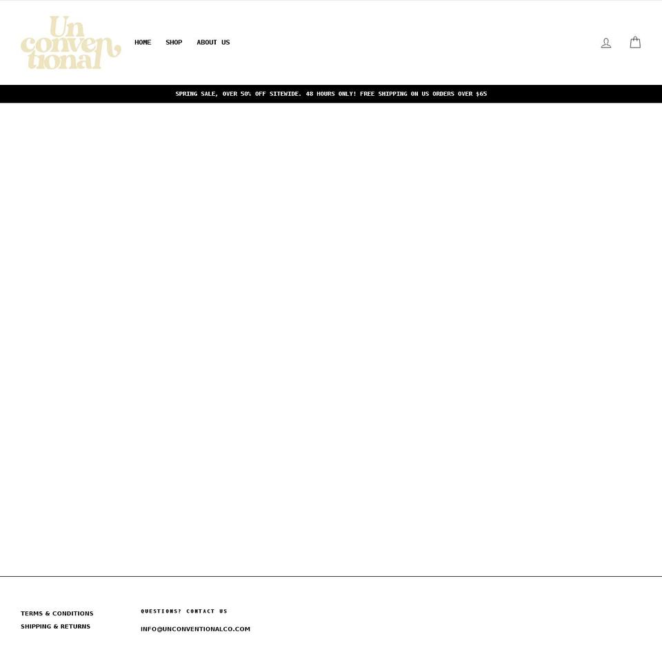 unconventionalco.com shopify website screenshot