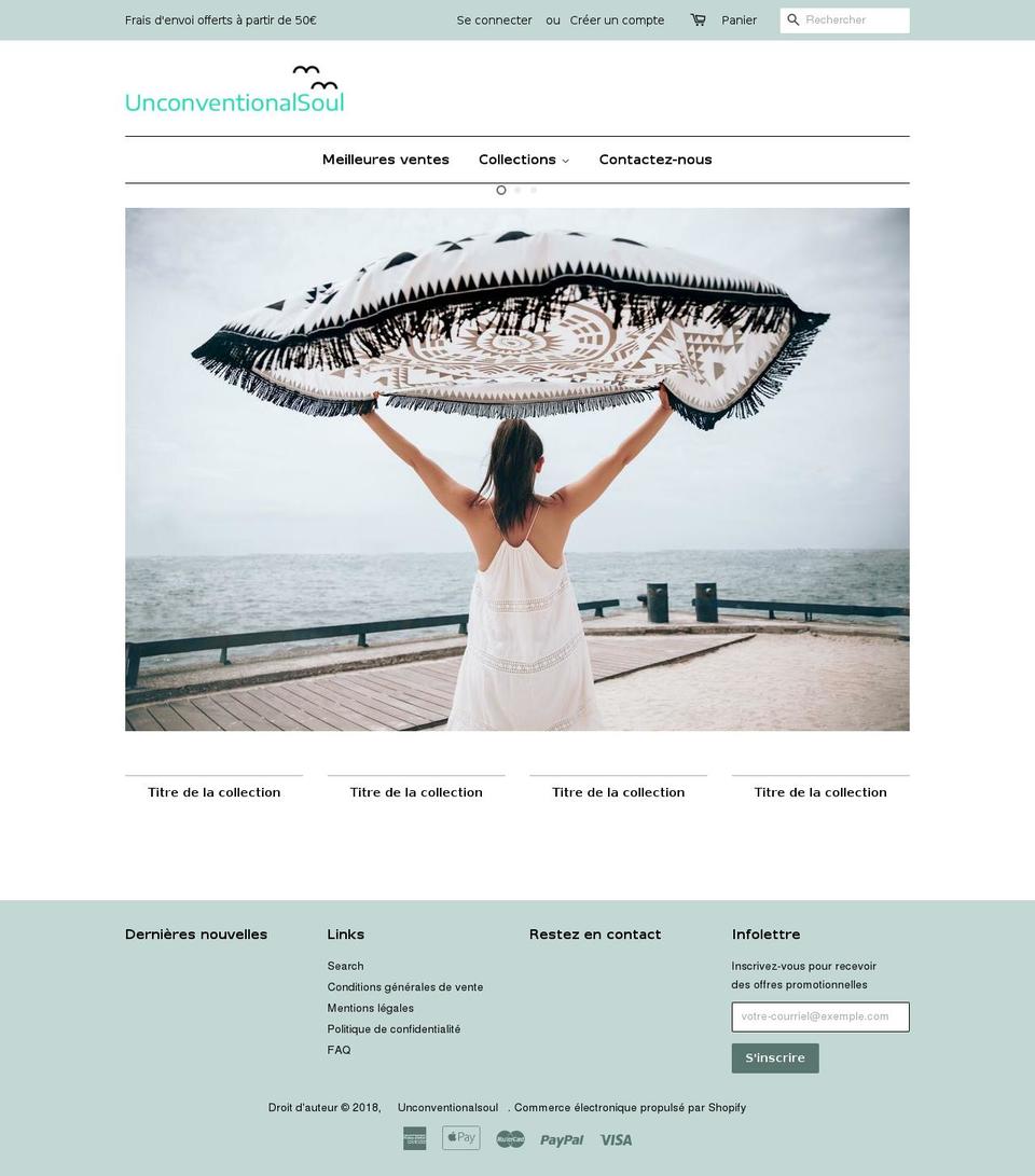 unconventionalsoul.com shopify website screenshot