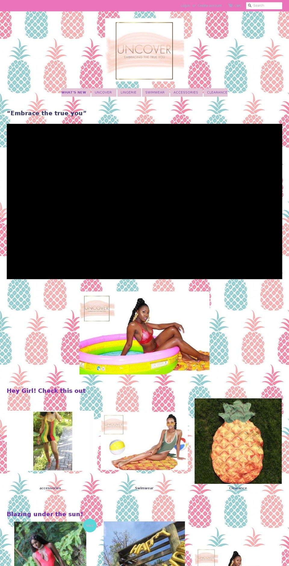 uncoverswimwear.com — Shopify storefront screenshot