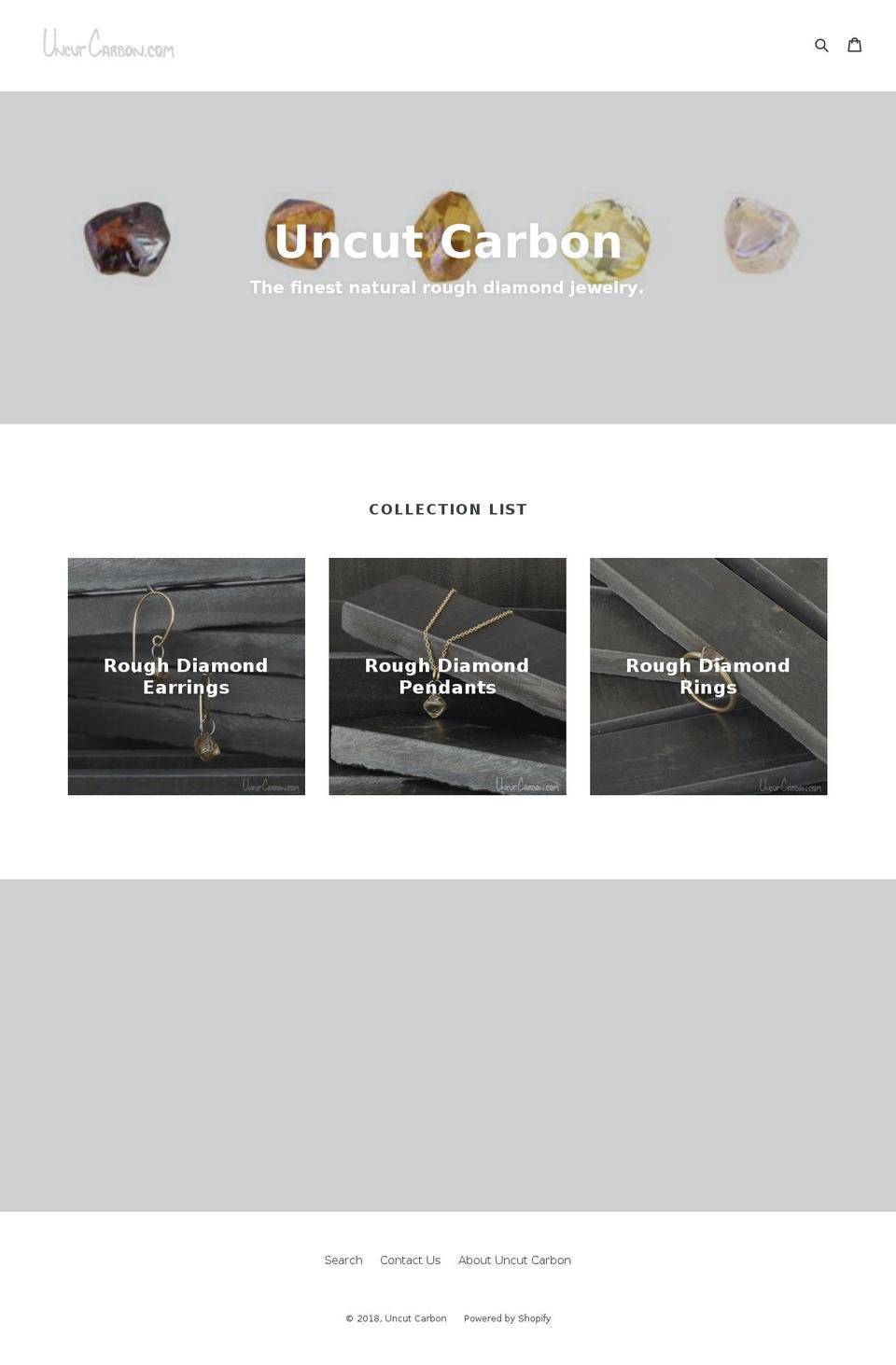 uncutcarbon.com — Shopify storefront screenshot