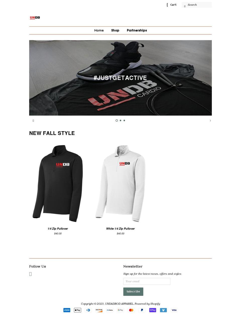 undadbod.net shopify website screenshot