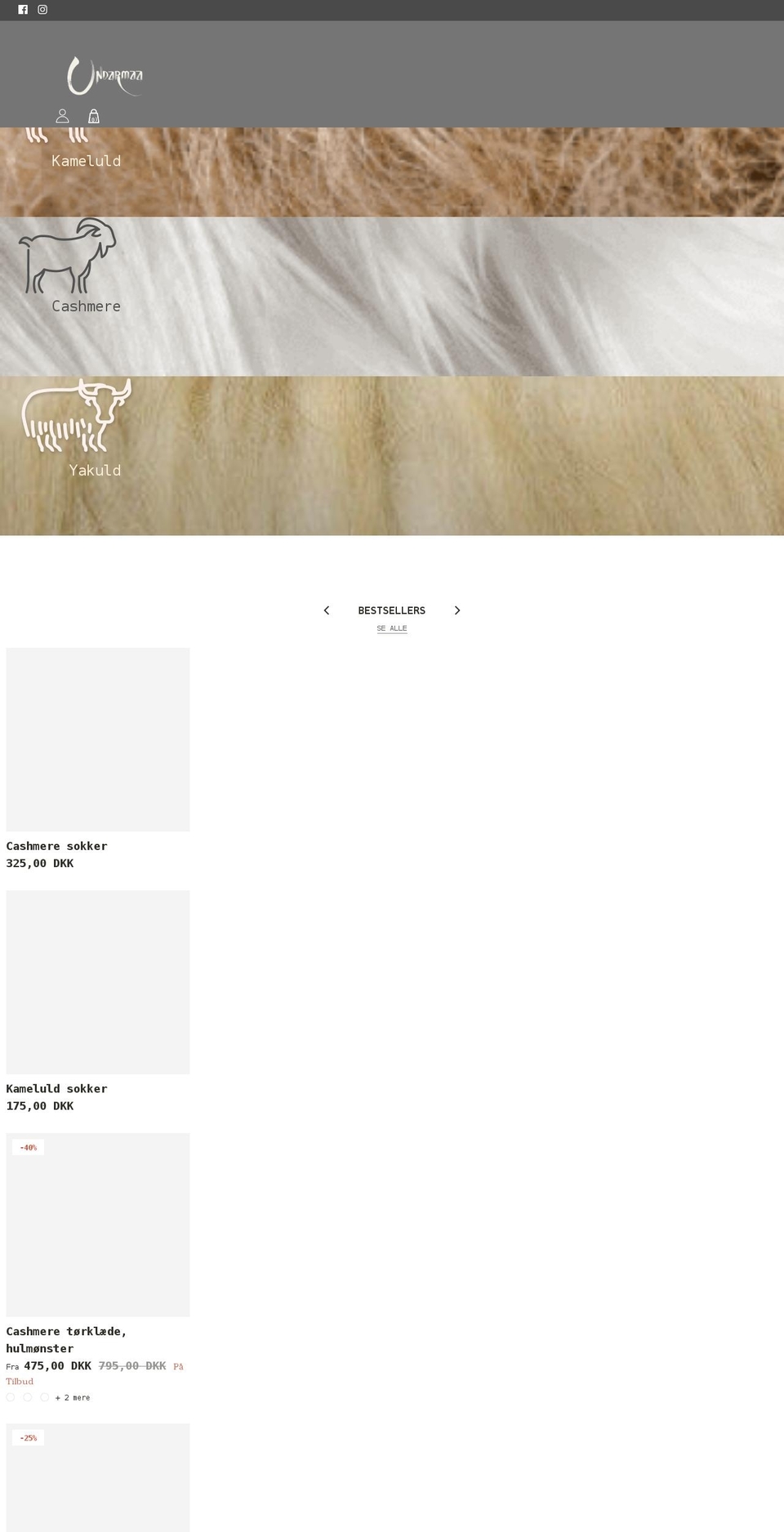 undarmaa.com shopify website screenshot