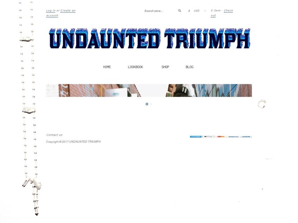 undauntedtriumph.com shopify website screenshot