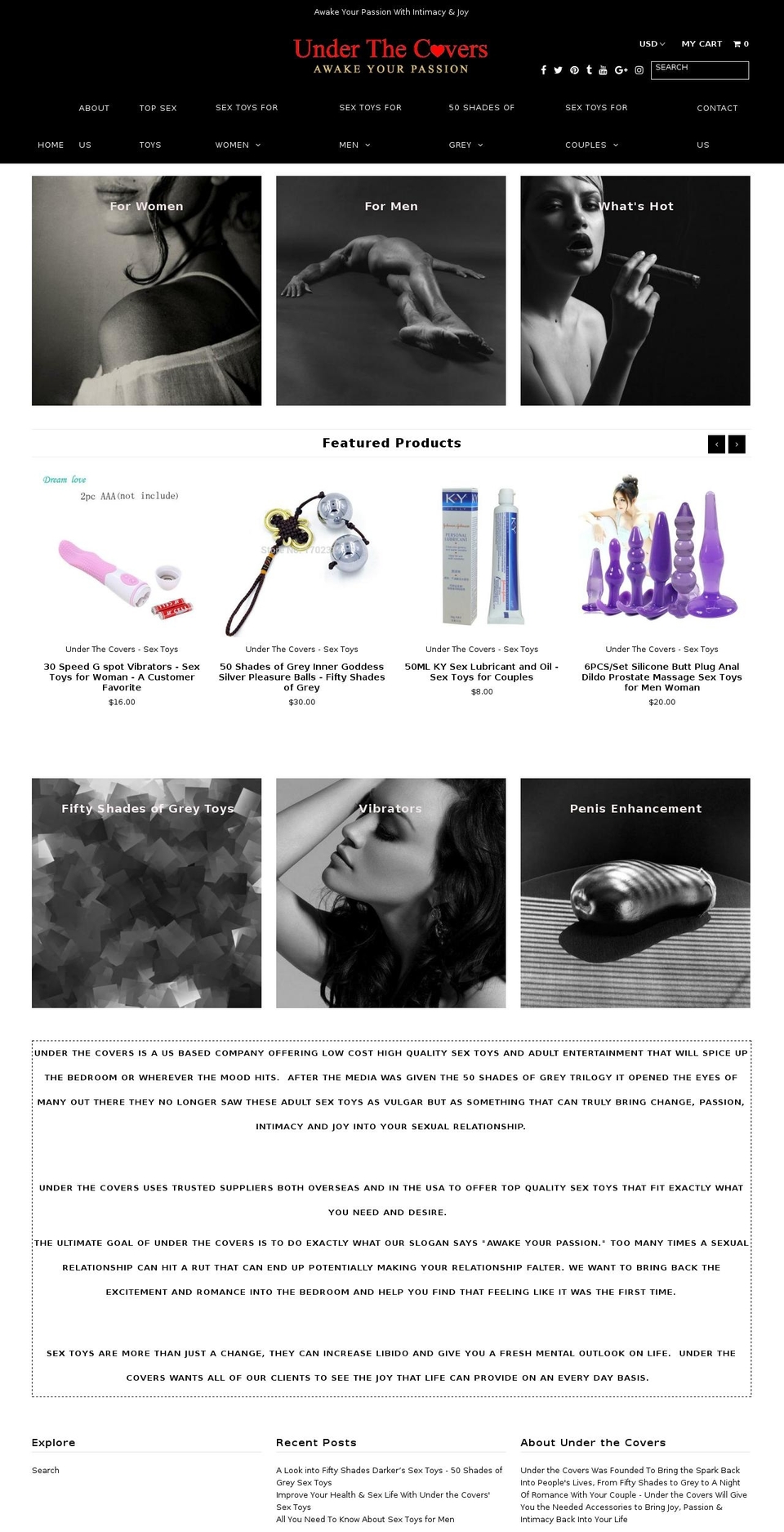 under-the-covers.com shopify website screenshot