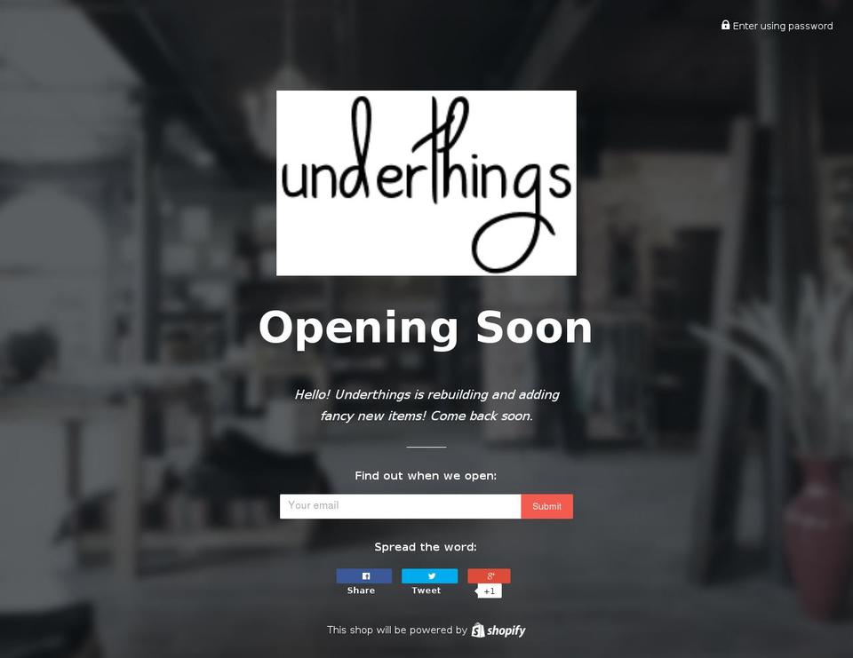 under-things.net shopify website screenshot