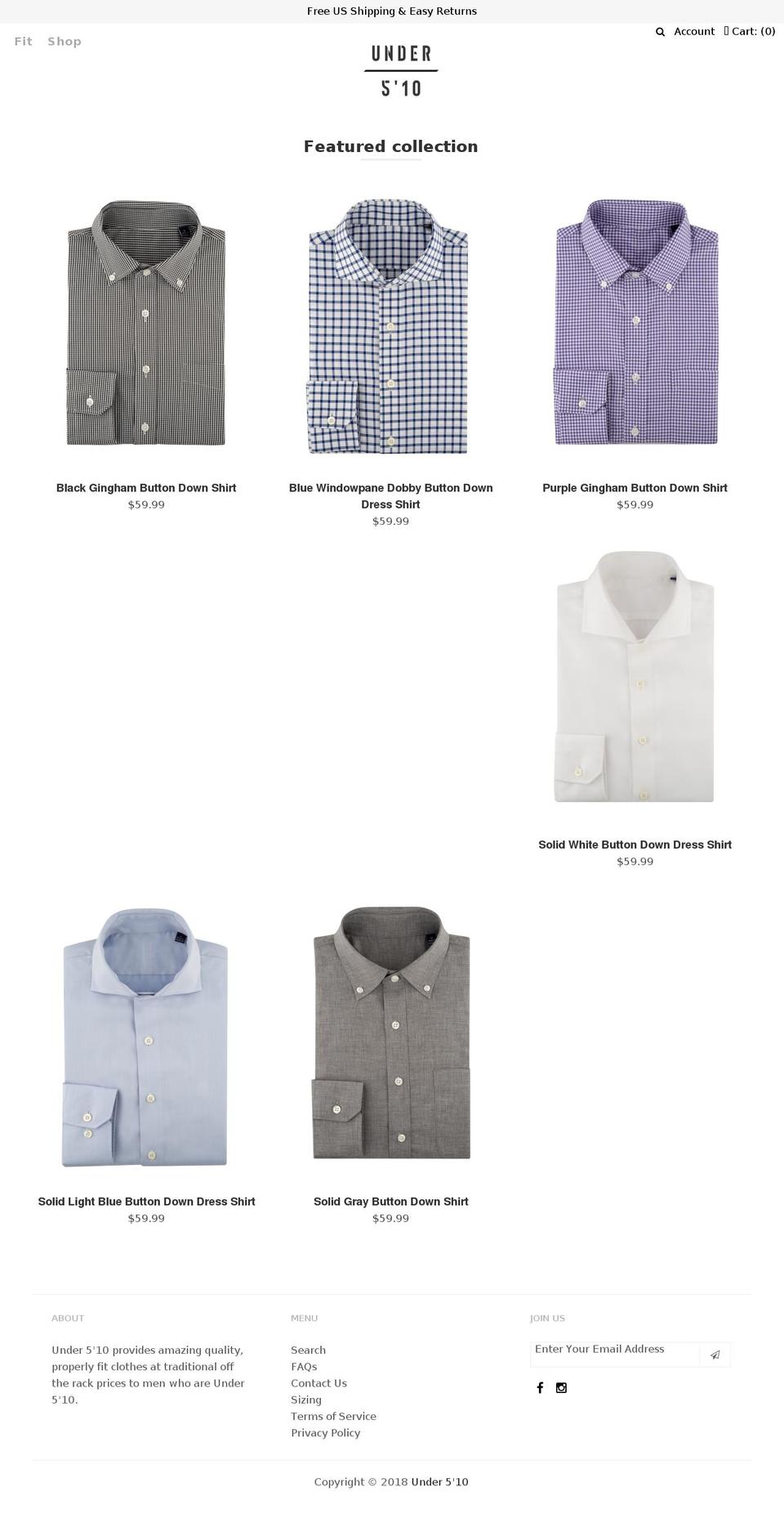 under510.com — Shopify storefront screenshot