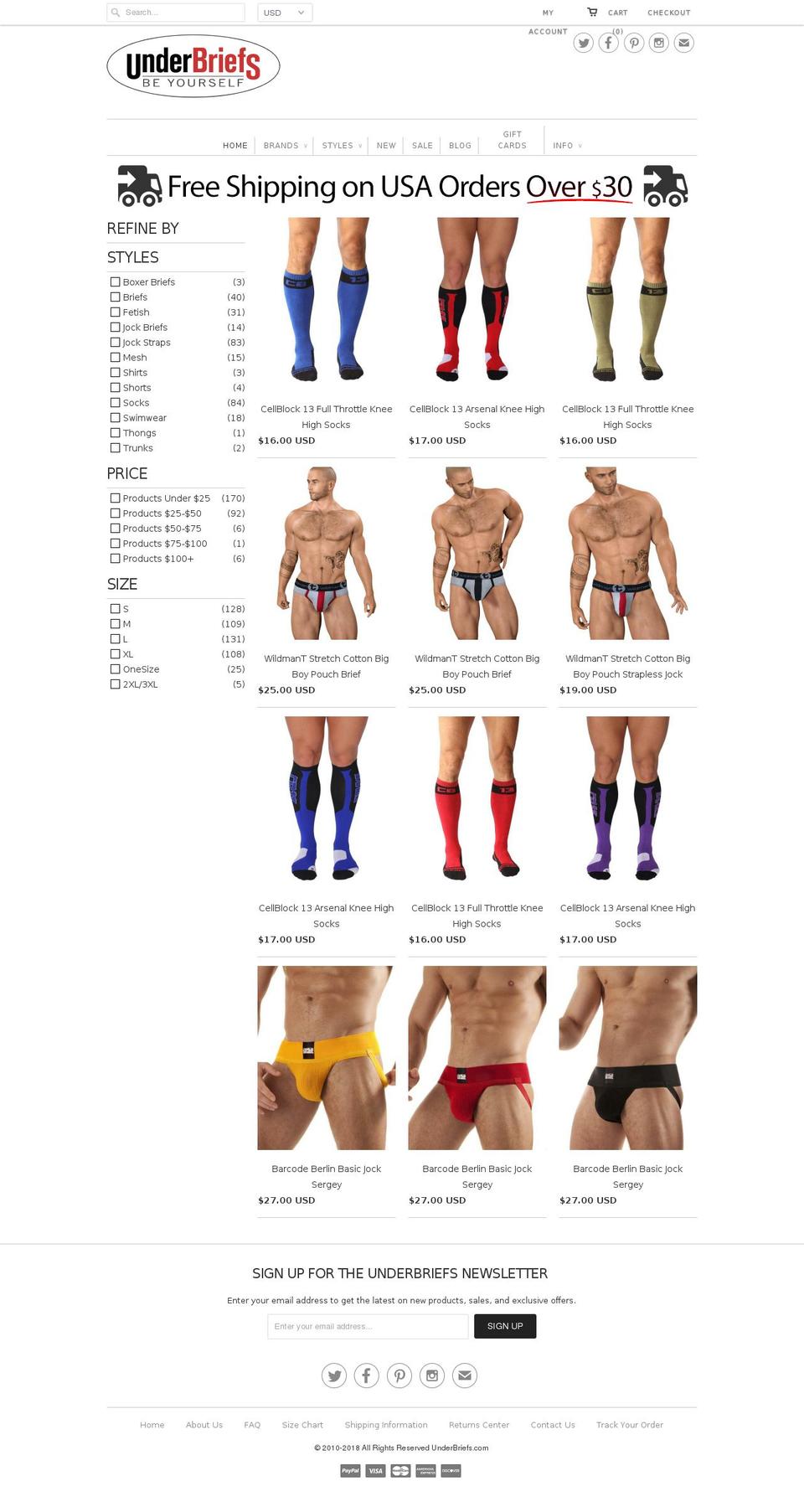 inbusiness-responsive Shopify theme site example underbrief.com