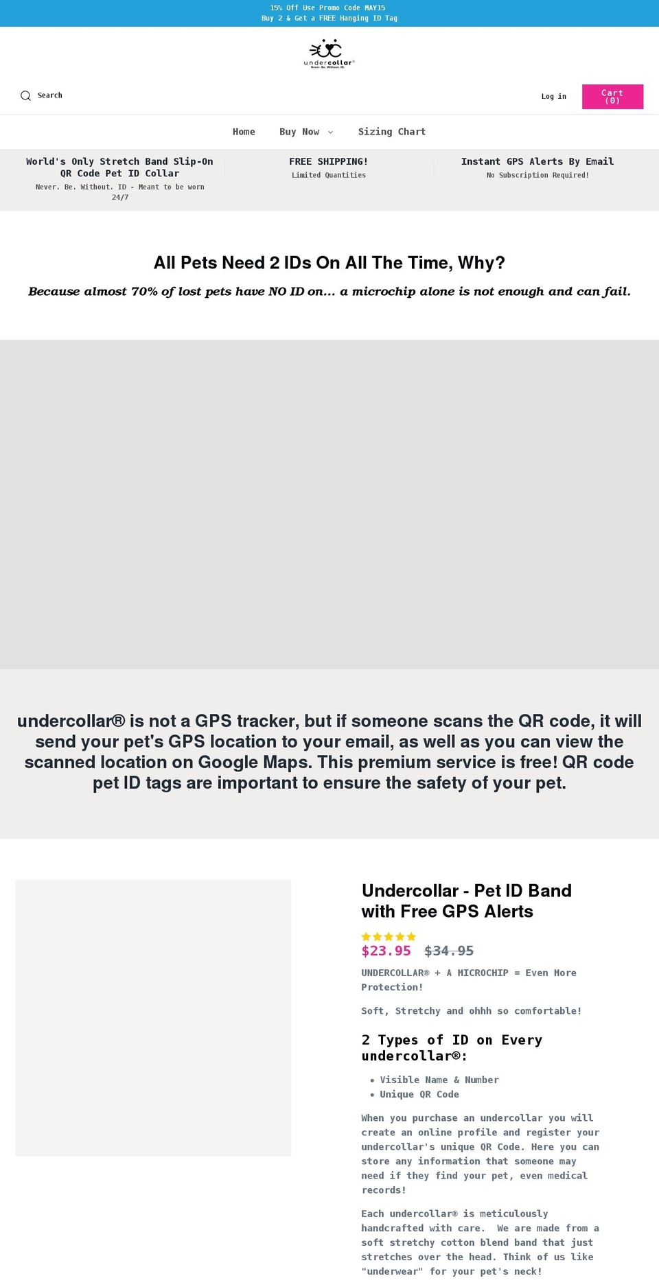 undercollar.com shopify website screenshot