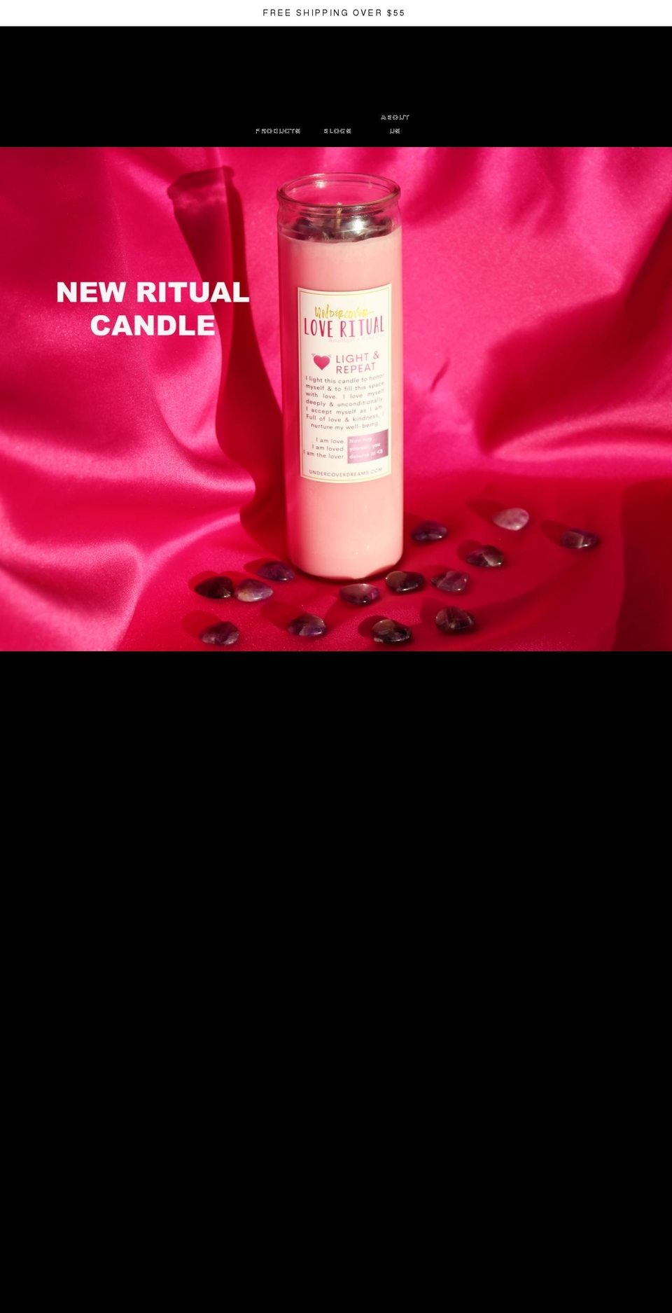 undercoverdreams.com shopify website screenshot