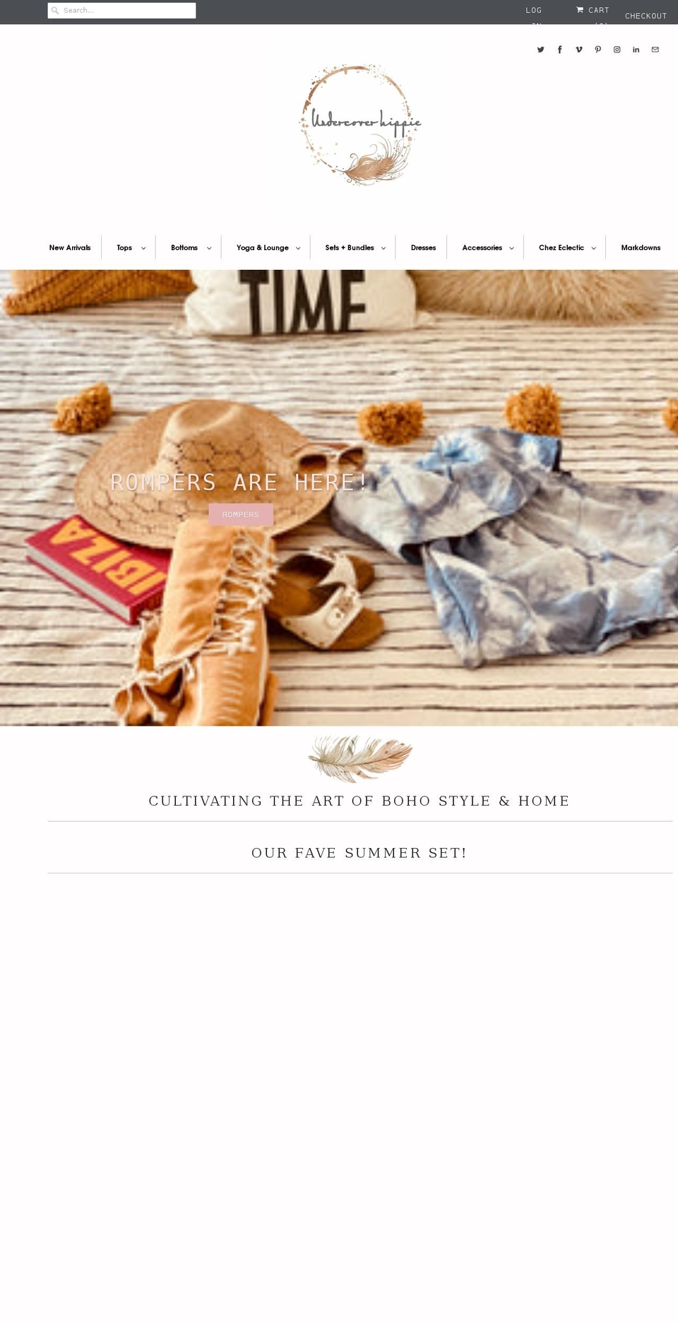 undercoverhippie.love shopify website screenshot