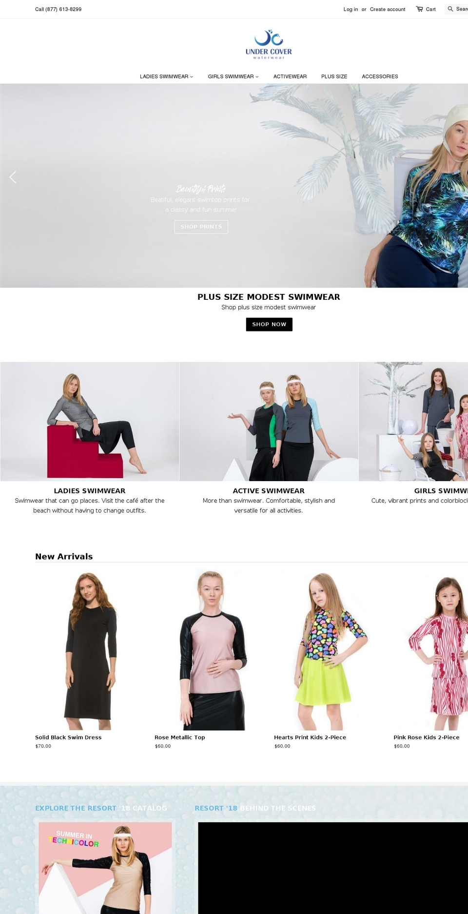 undercoverwaterwear.com shopify website screenshot