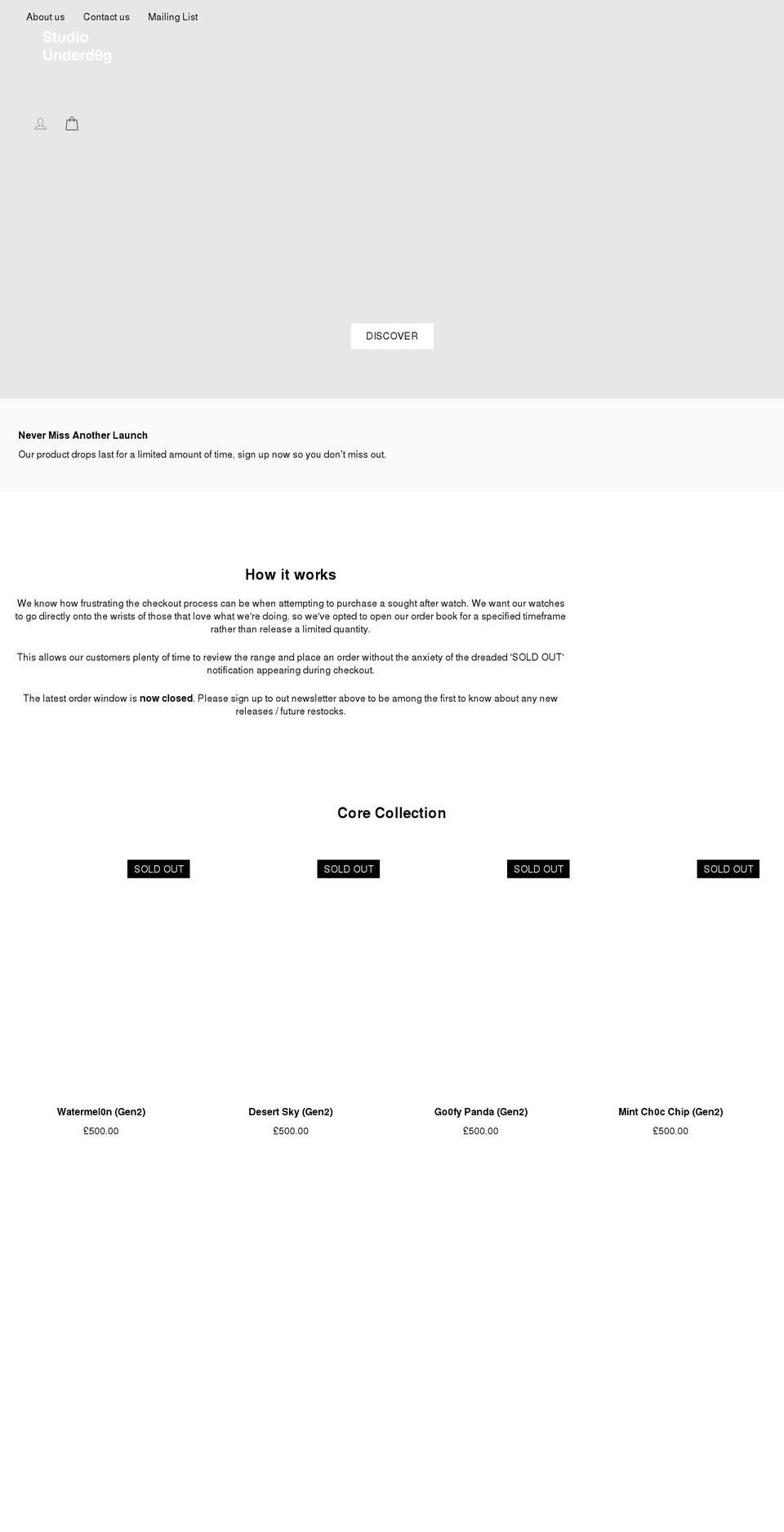 underd0g.com shopify website screenshot