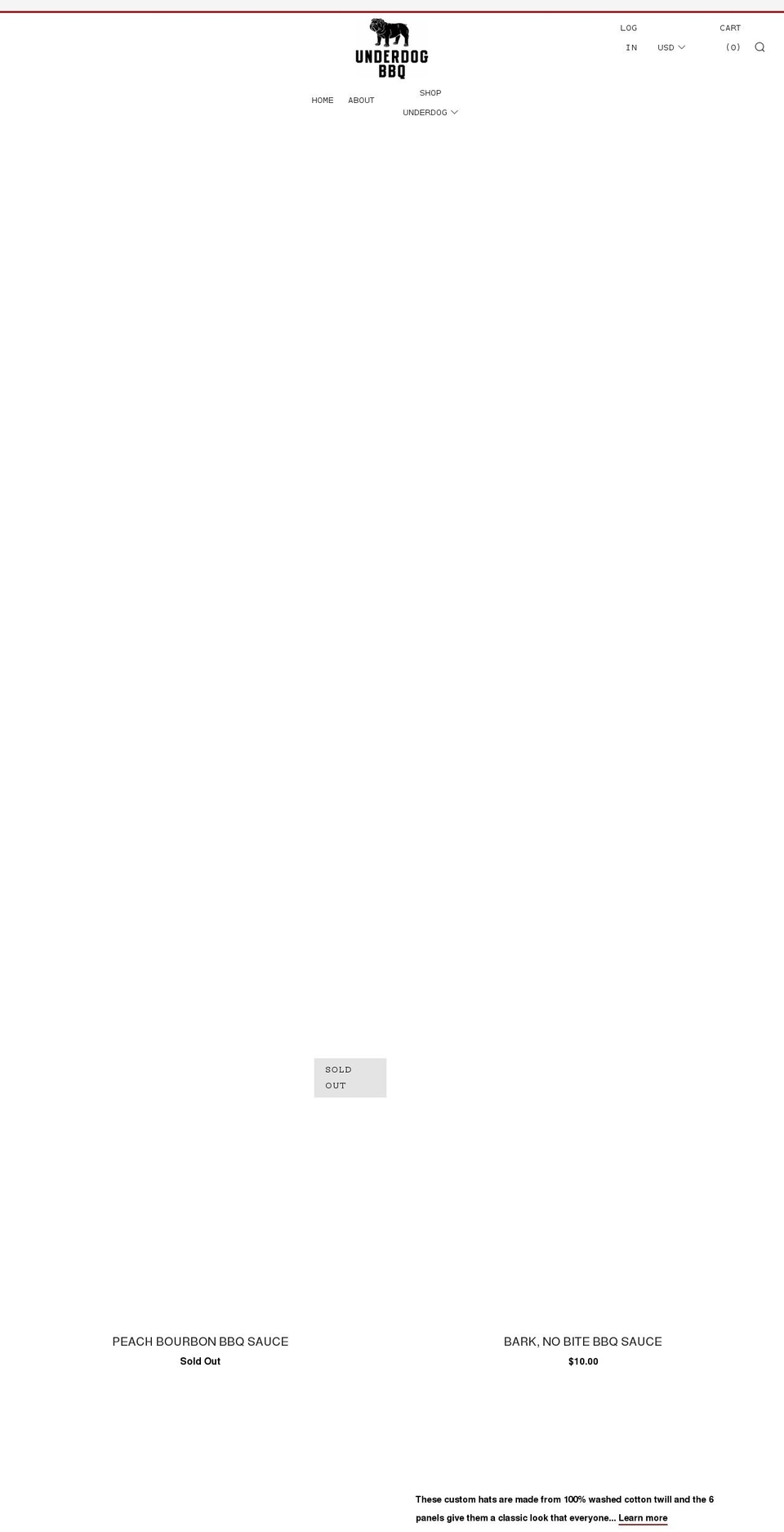 underdogbarbq.com shopify website screenshot