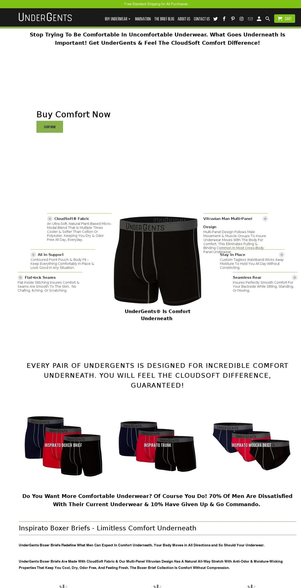 undergents.com shopify website screenshot