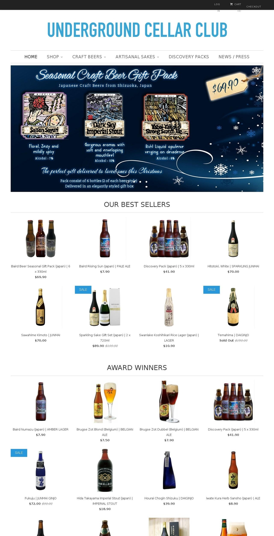undergroundcellarclub.com shopify website screenshot