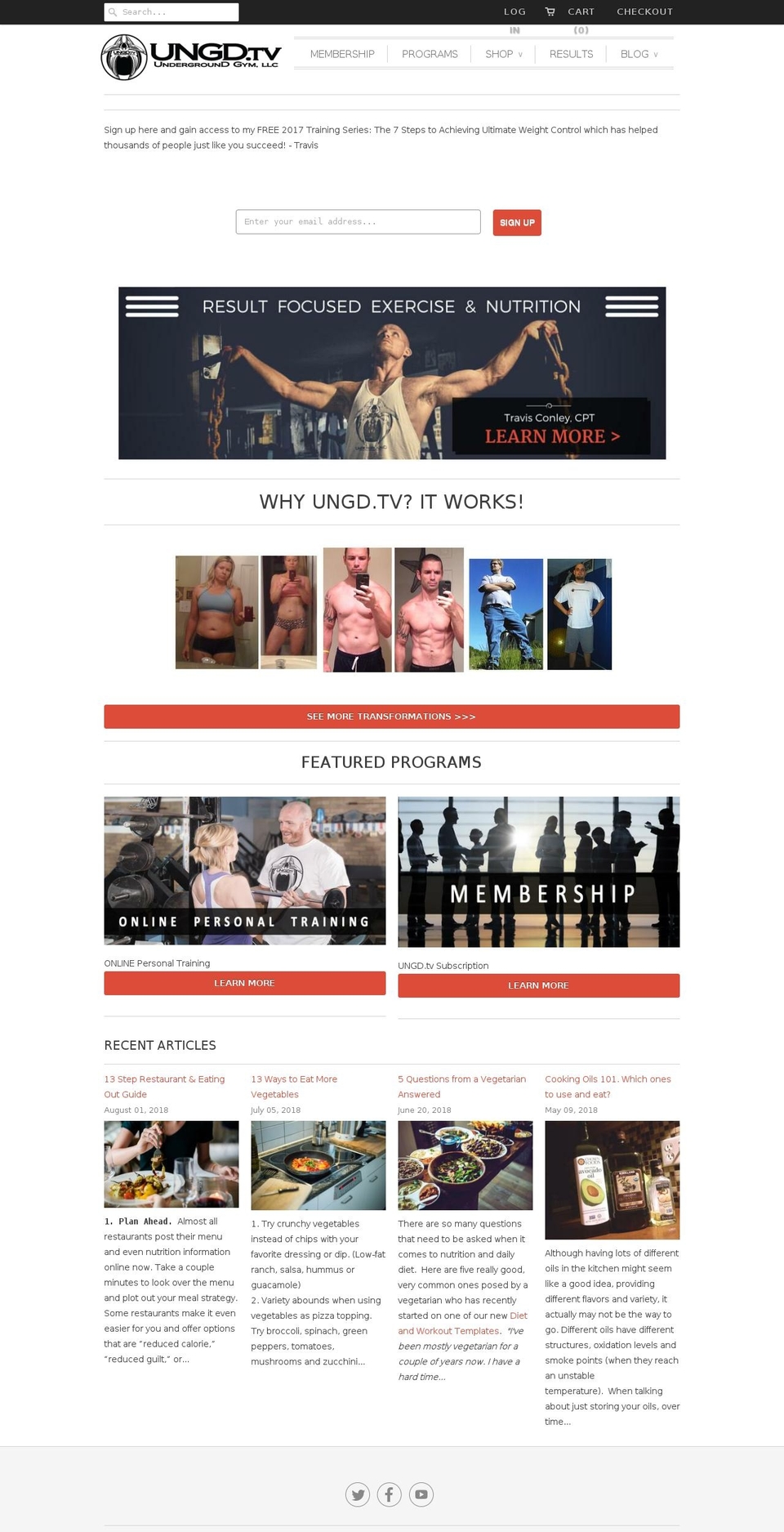 undergroundgymllc.com — Shopify storefront screenshot