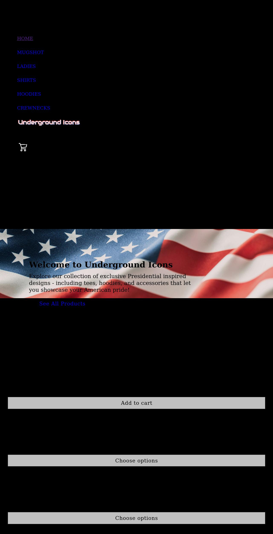 undergroundicons.com shopify website screenshot