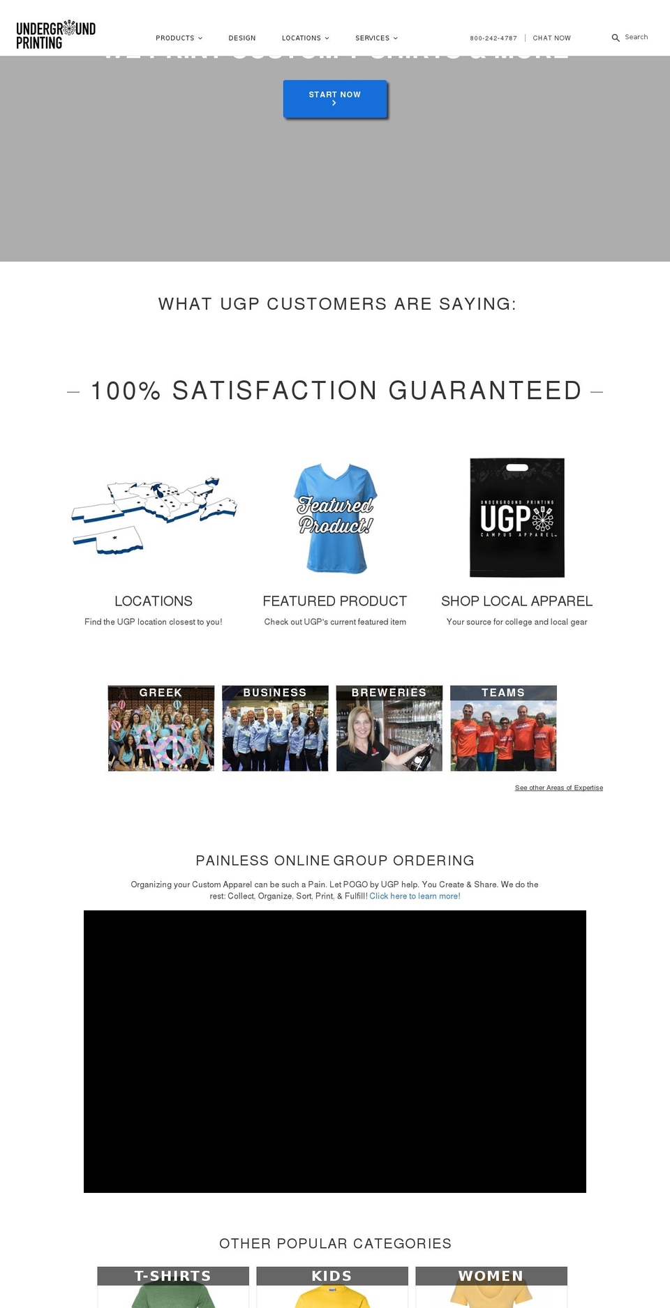 undergroundprinting.com — Shopify storefront screenshot