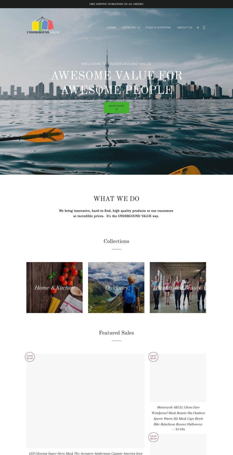 undergroundvalue.com — Shopify storefront screenshot