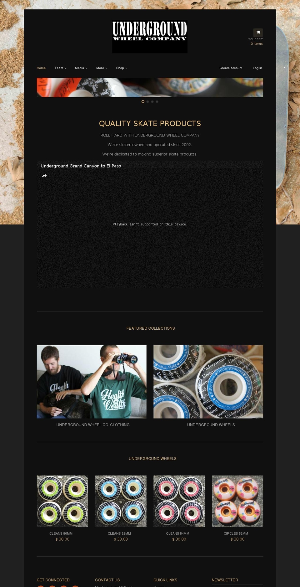 undergroundwheelco.com shopify website screenshot