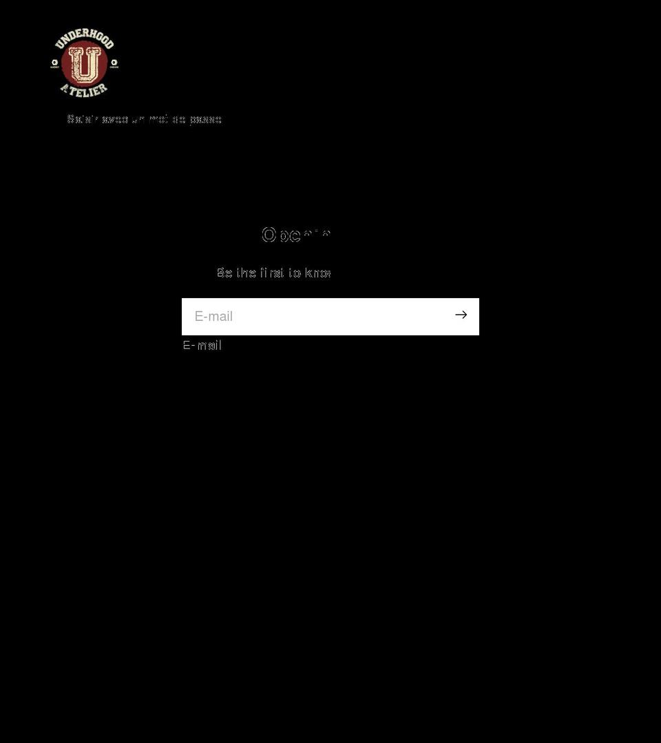 underhood.fr shopify website screenshot