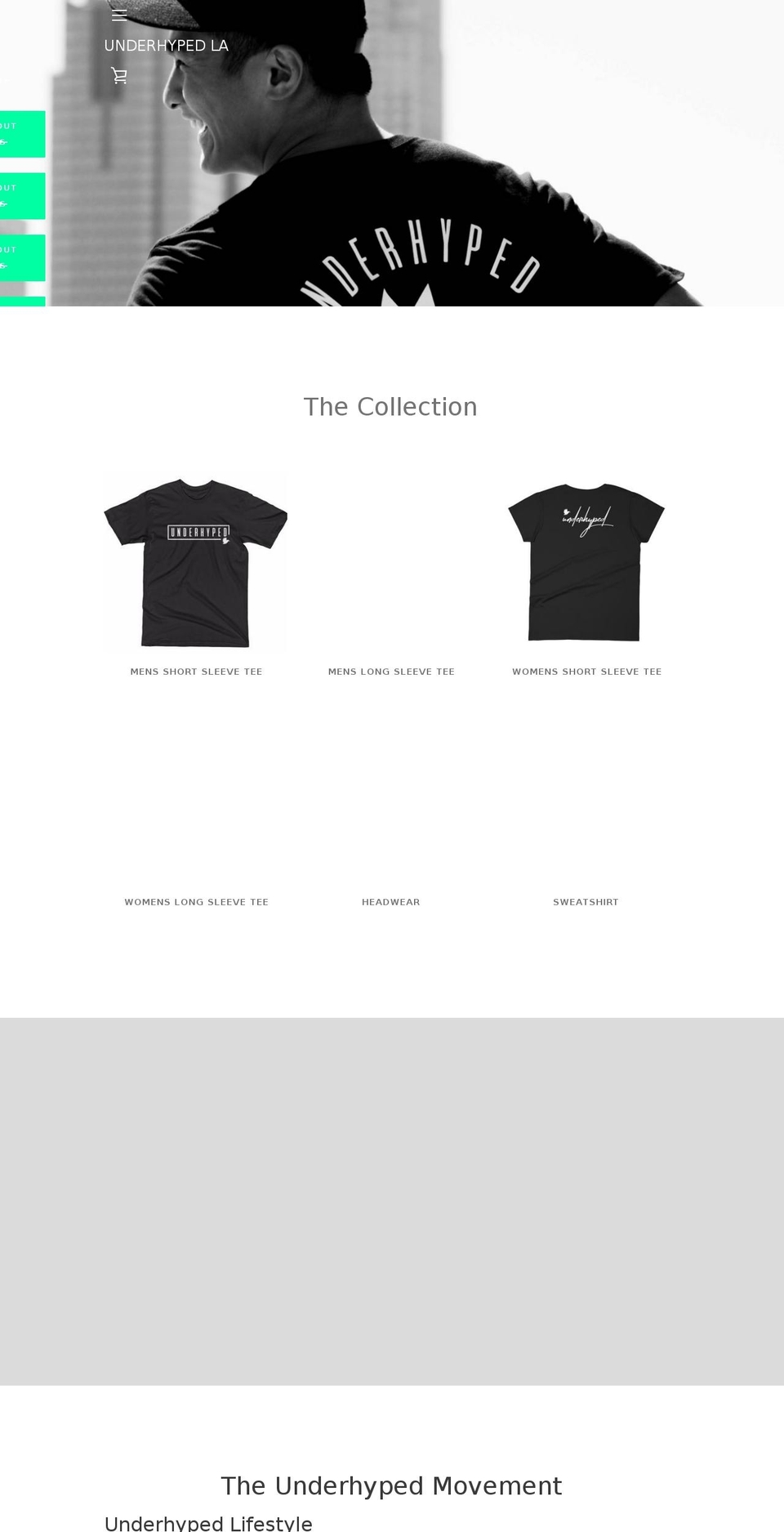 underhypedla.com — Shopify storefront screenshot