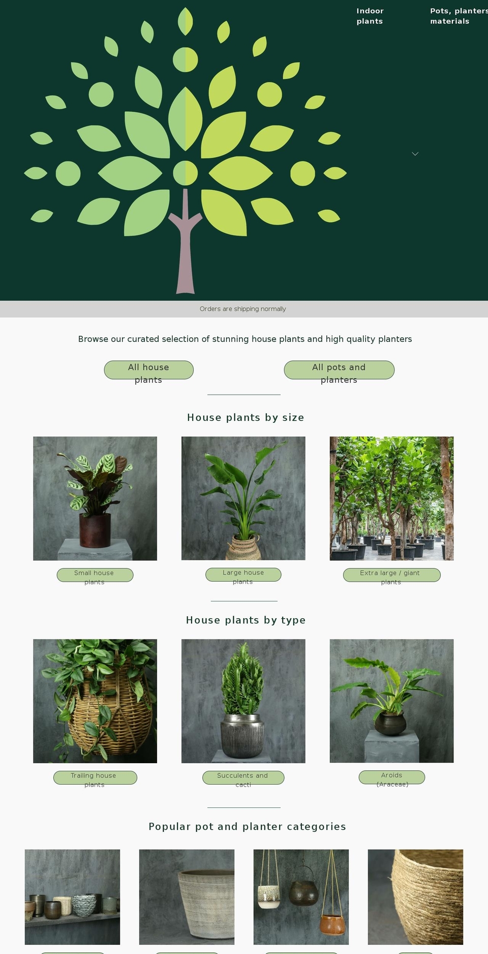 underleaf-plants.com shopify website screenshot