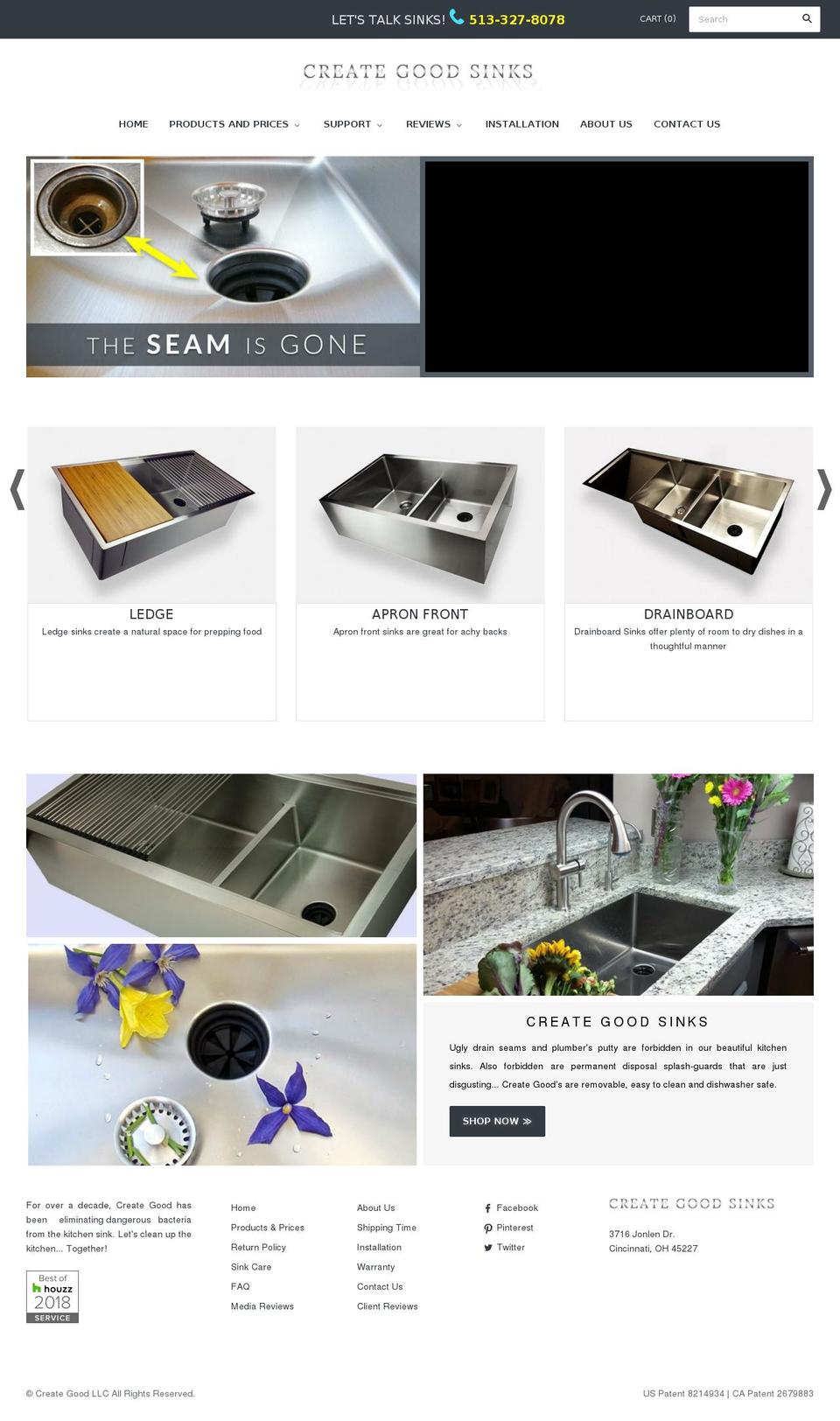 undermountdrain.com — Shopify storefront screenshot