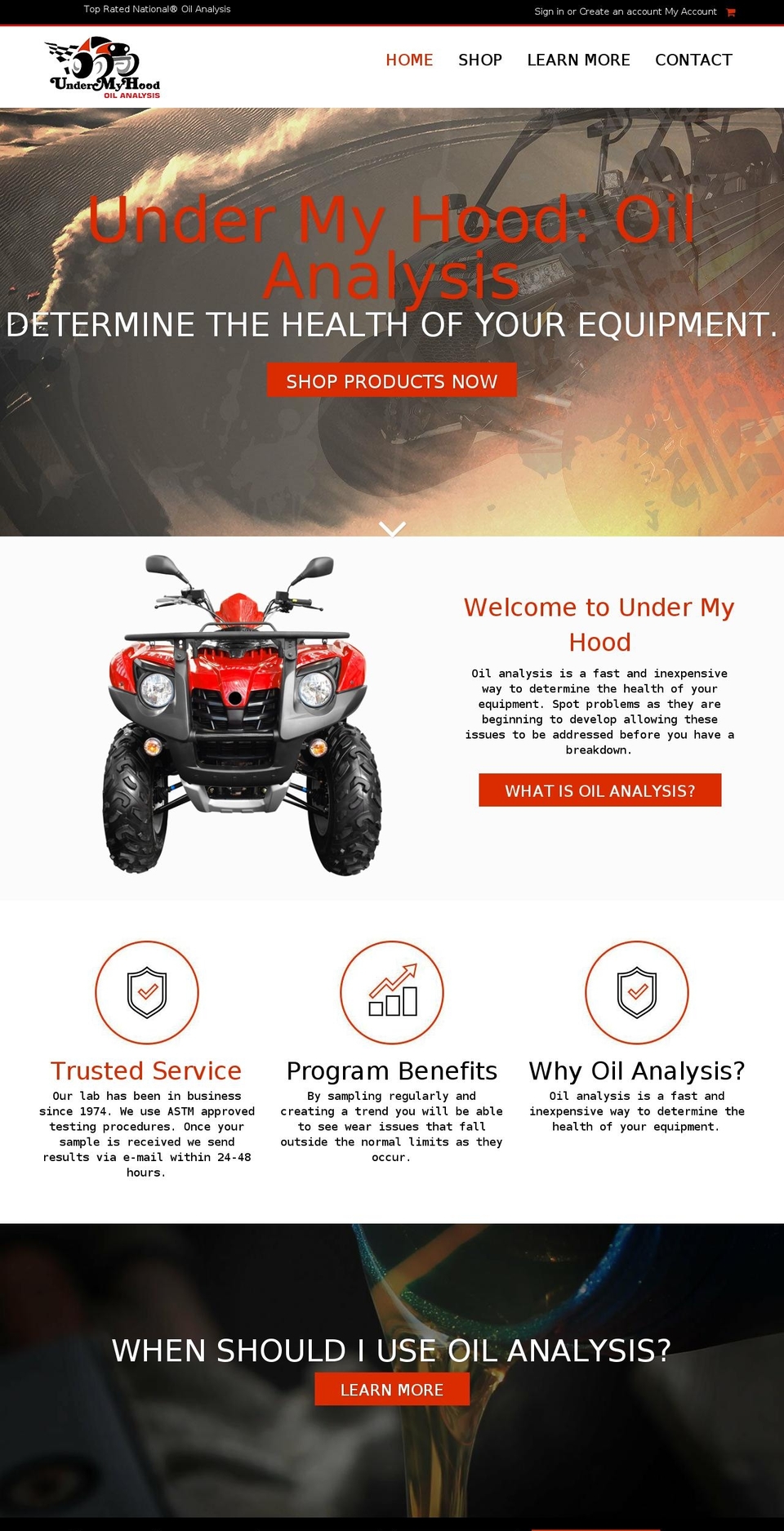 undermyhood.com shopify website screenshot