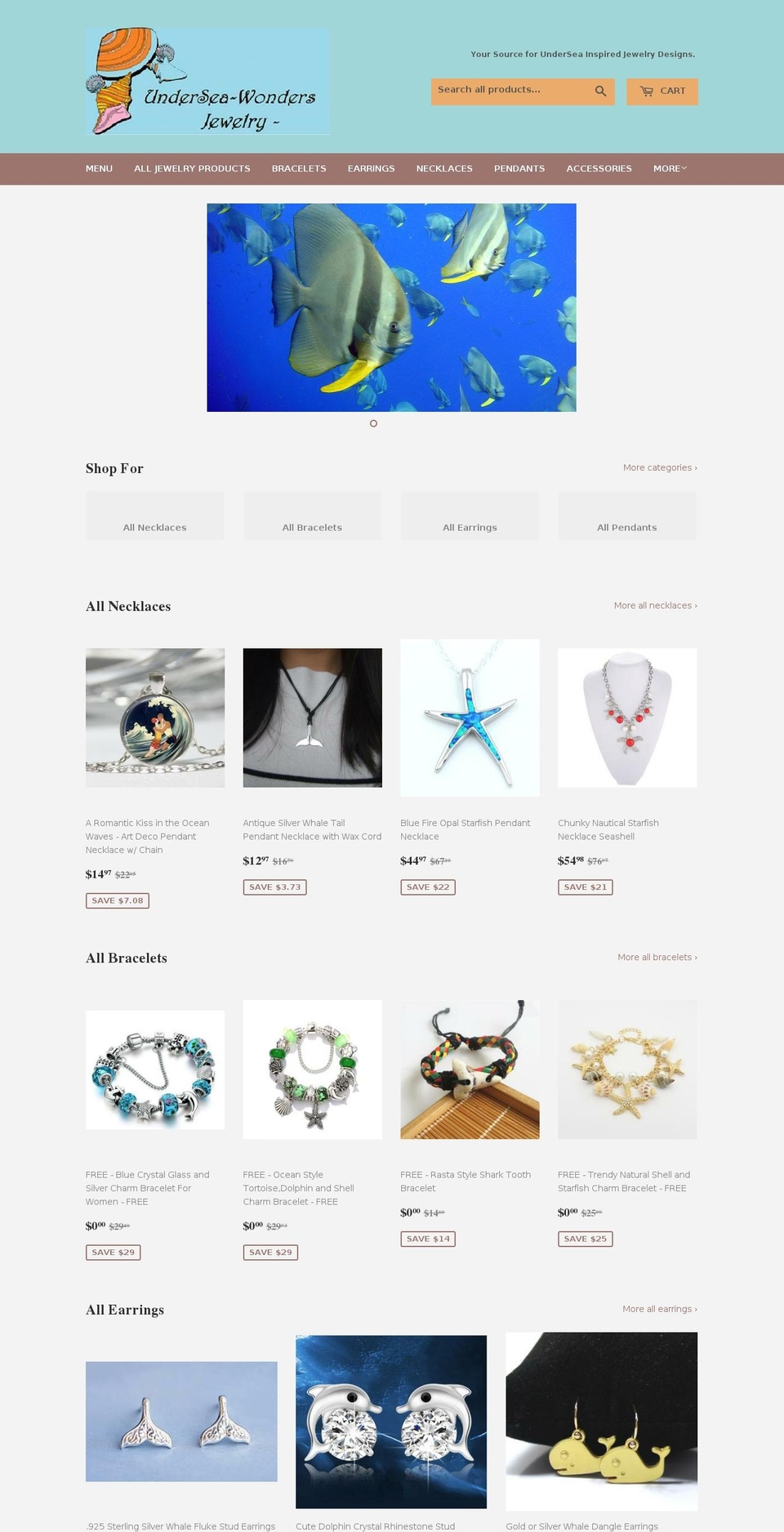 underseawonders.com shopify website screenshot
