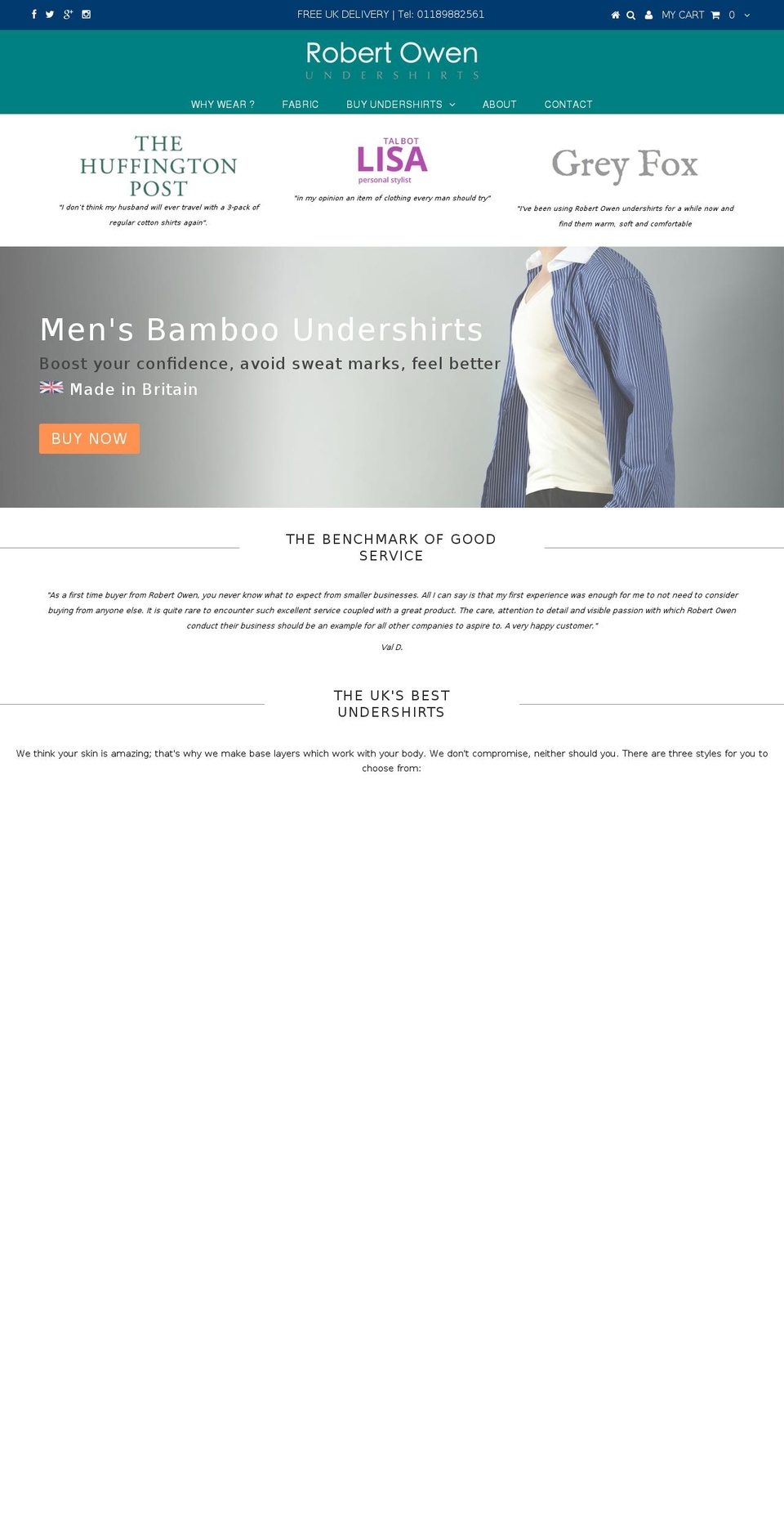 undershirts.co.uk shopify website screenshot