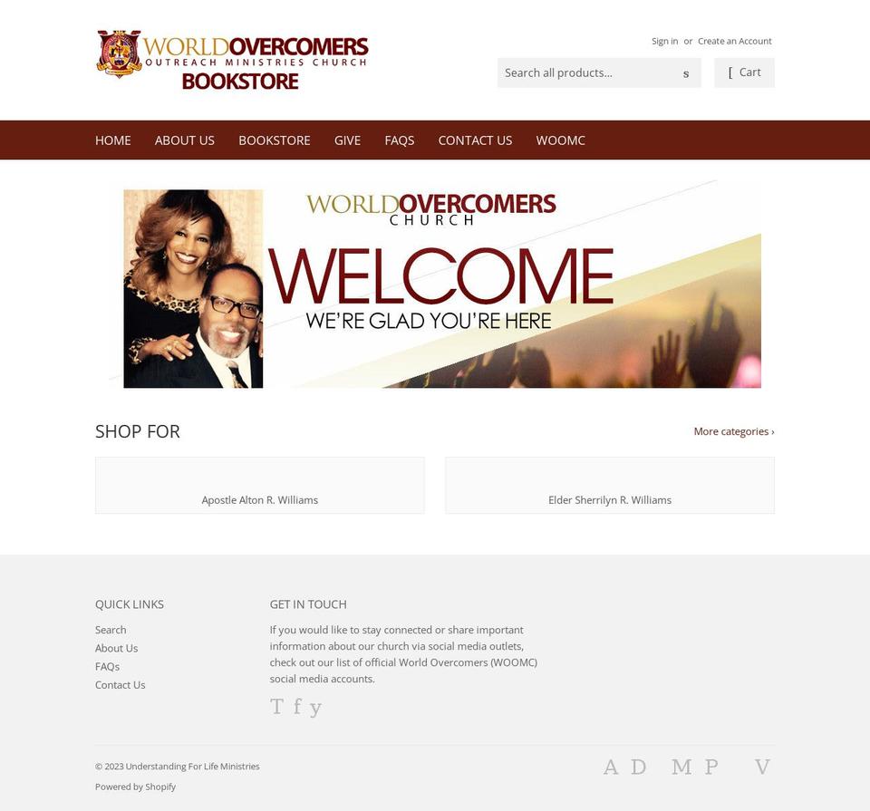understanding-for-life-ministries.myshopify.com shopify website screenshot