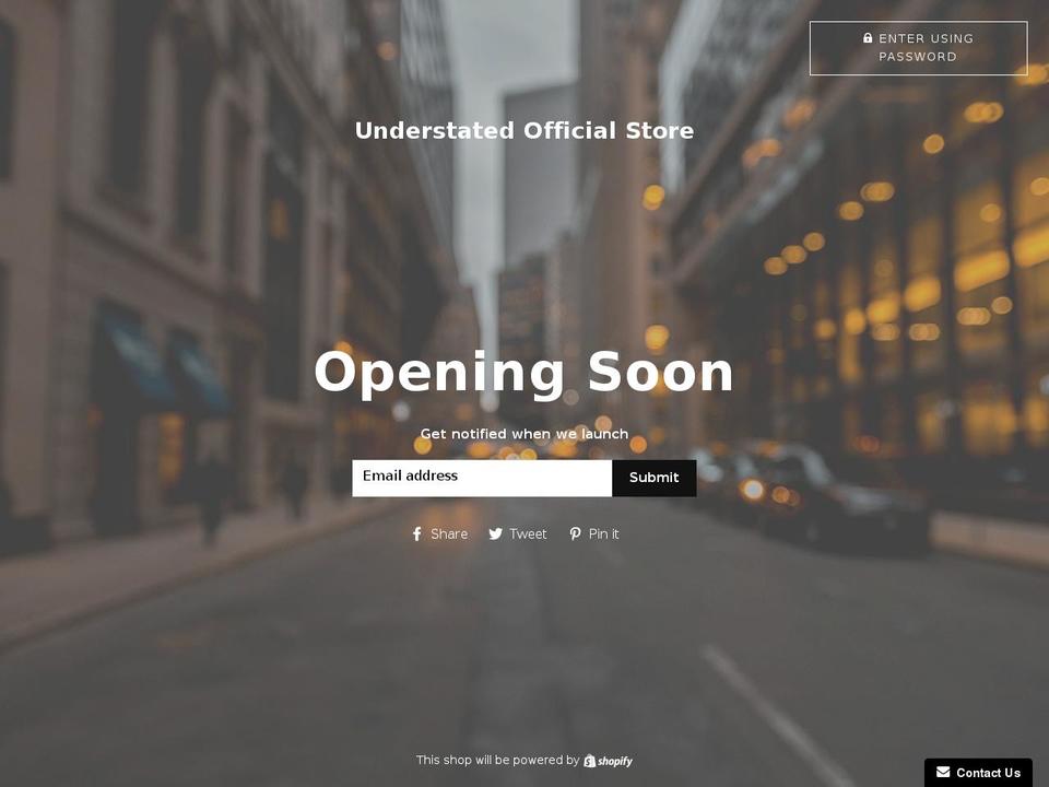 understatedgear.com — Shopify storefront screenshot