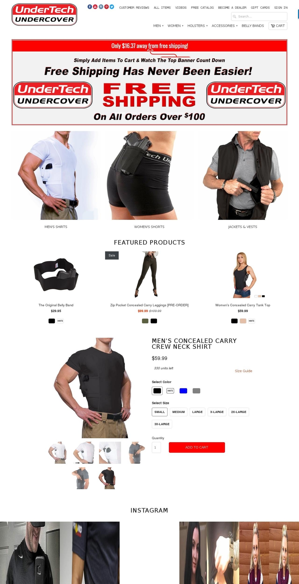 undertechundercover.com shopify website screenshot