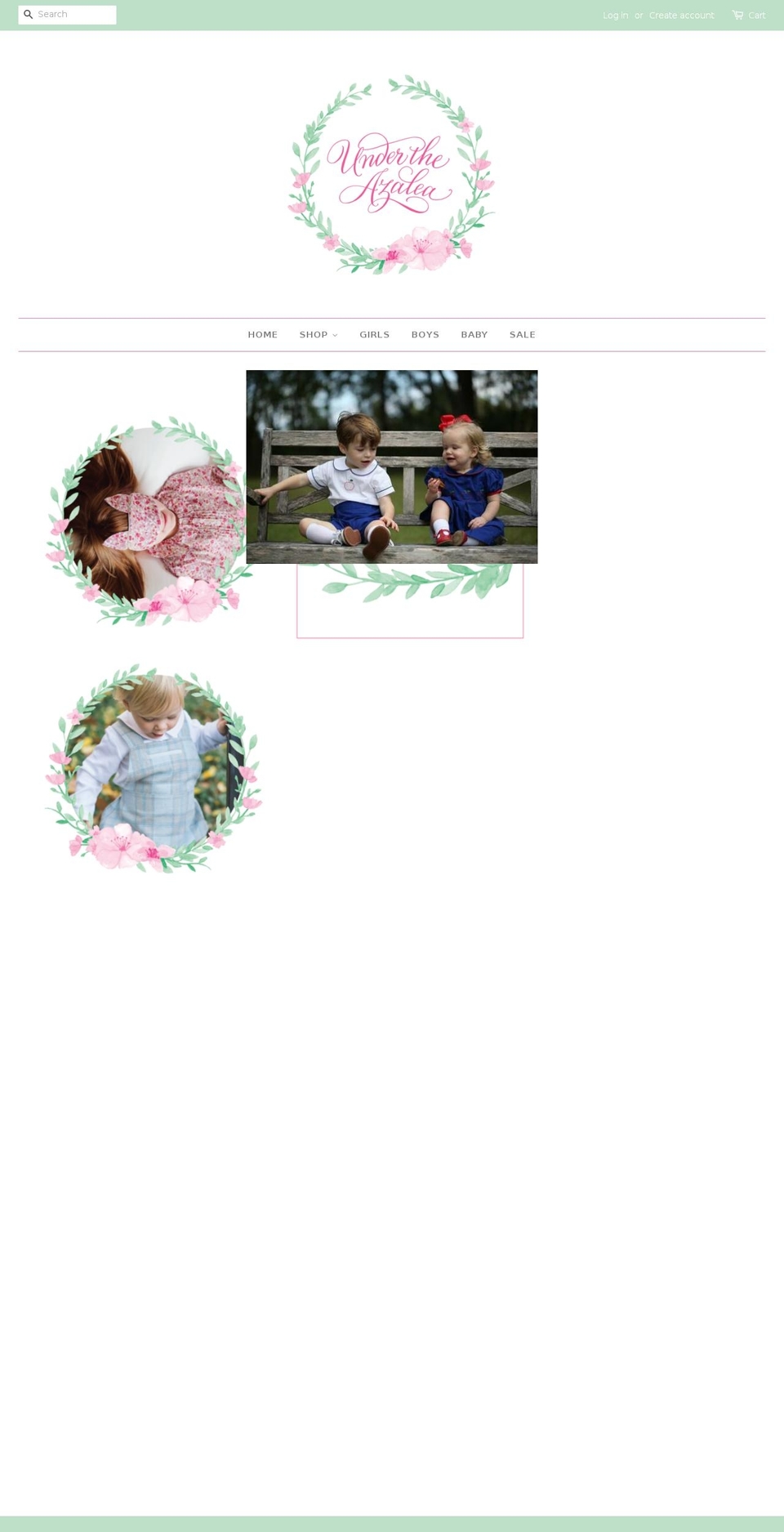undertheazalea.com shopify website screenshot