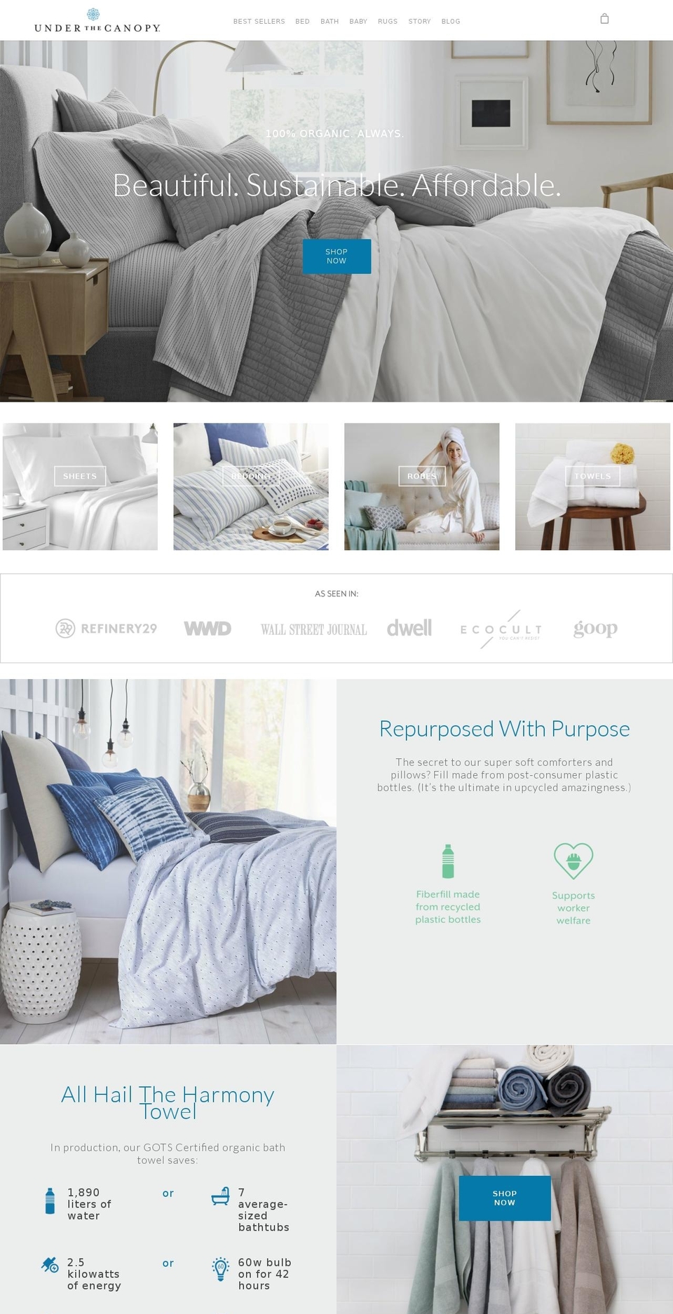 underthecanopy.com — Shopify storefront screenshot