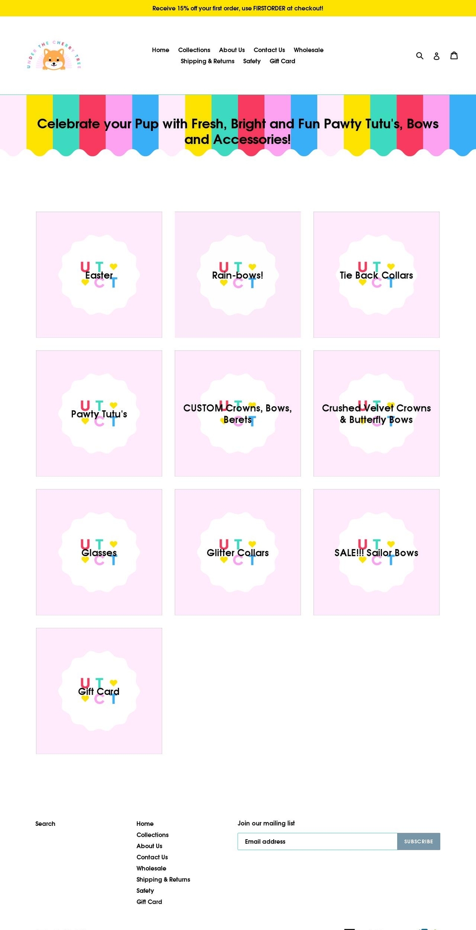 underthecherrytree.com.au shopify website screenshot