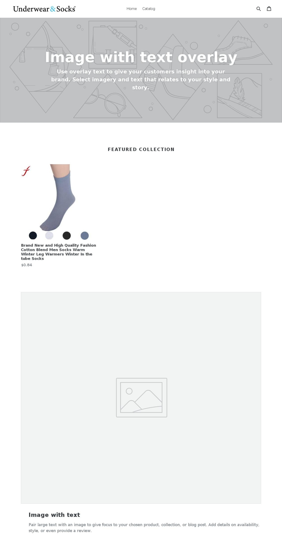 underwearandsocks.com — Shopify storefront screenshot