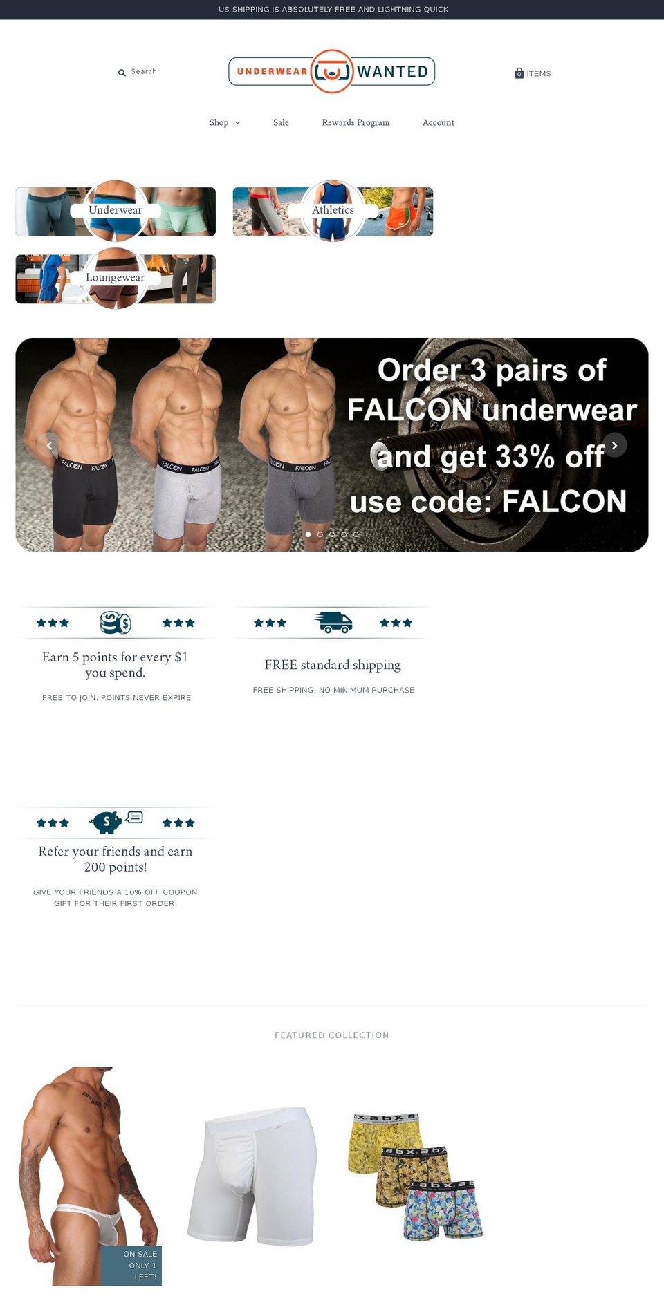 underwearwanted.com shopify website screenshot
