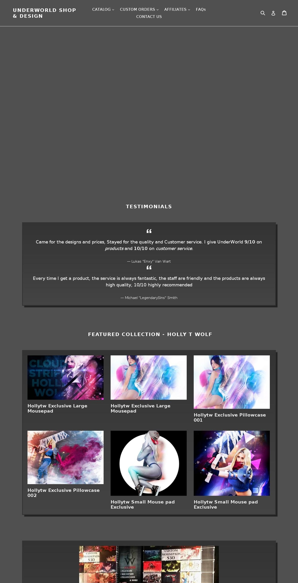 underworldsd.com shopify website screenshot